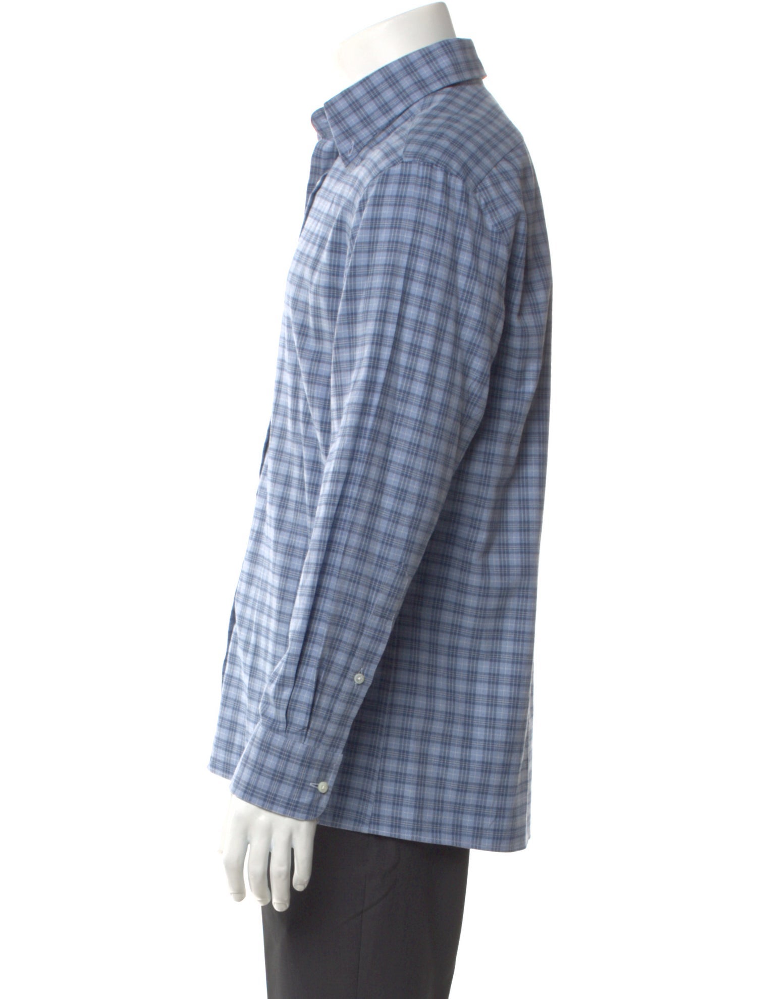 Ralph Lauren Purple Label Plaid Print Long Sleeve Shirt