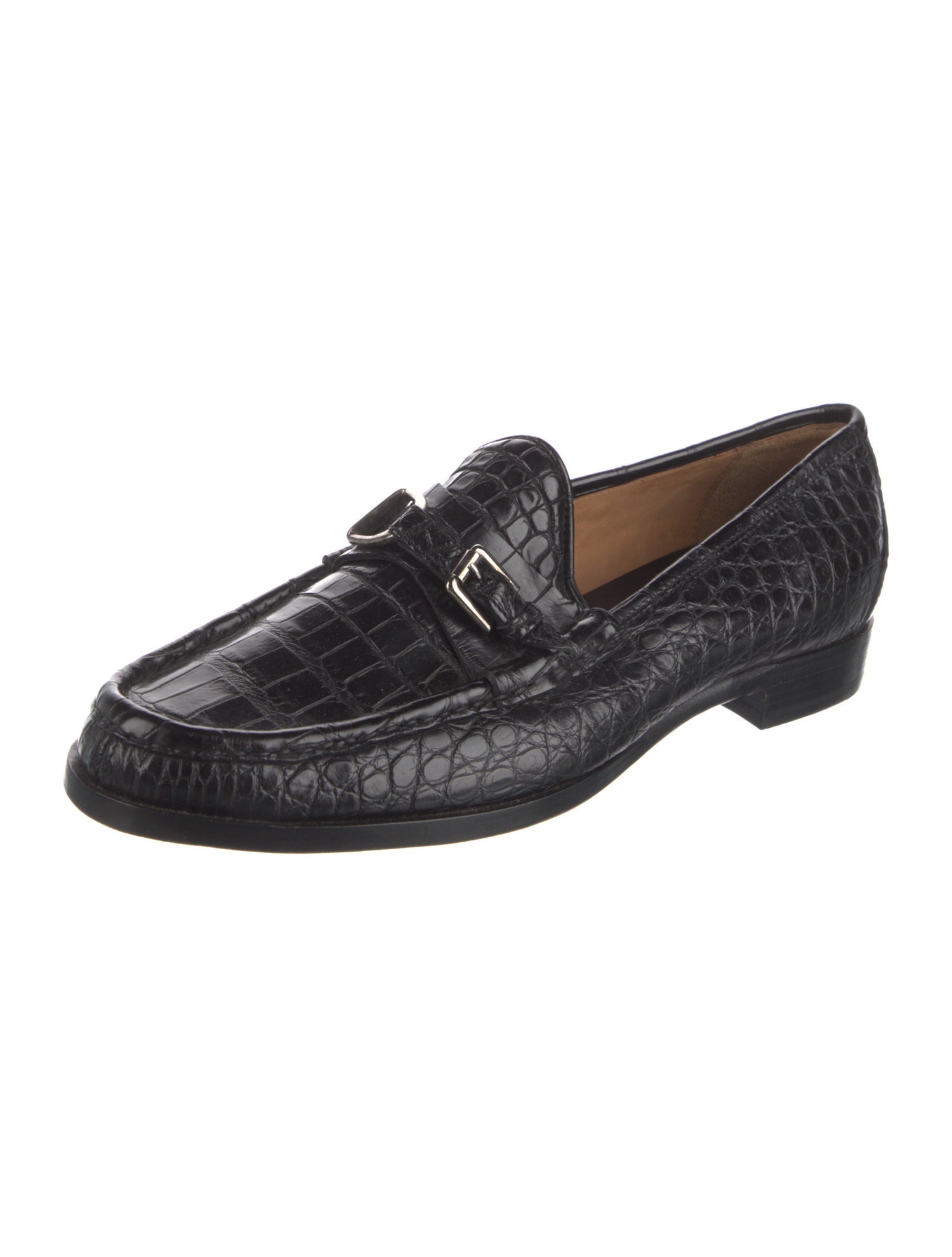 Ralph Lauren Purple Label Crocodile Dress Loafers