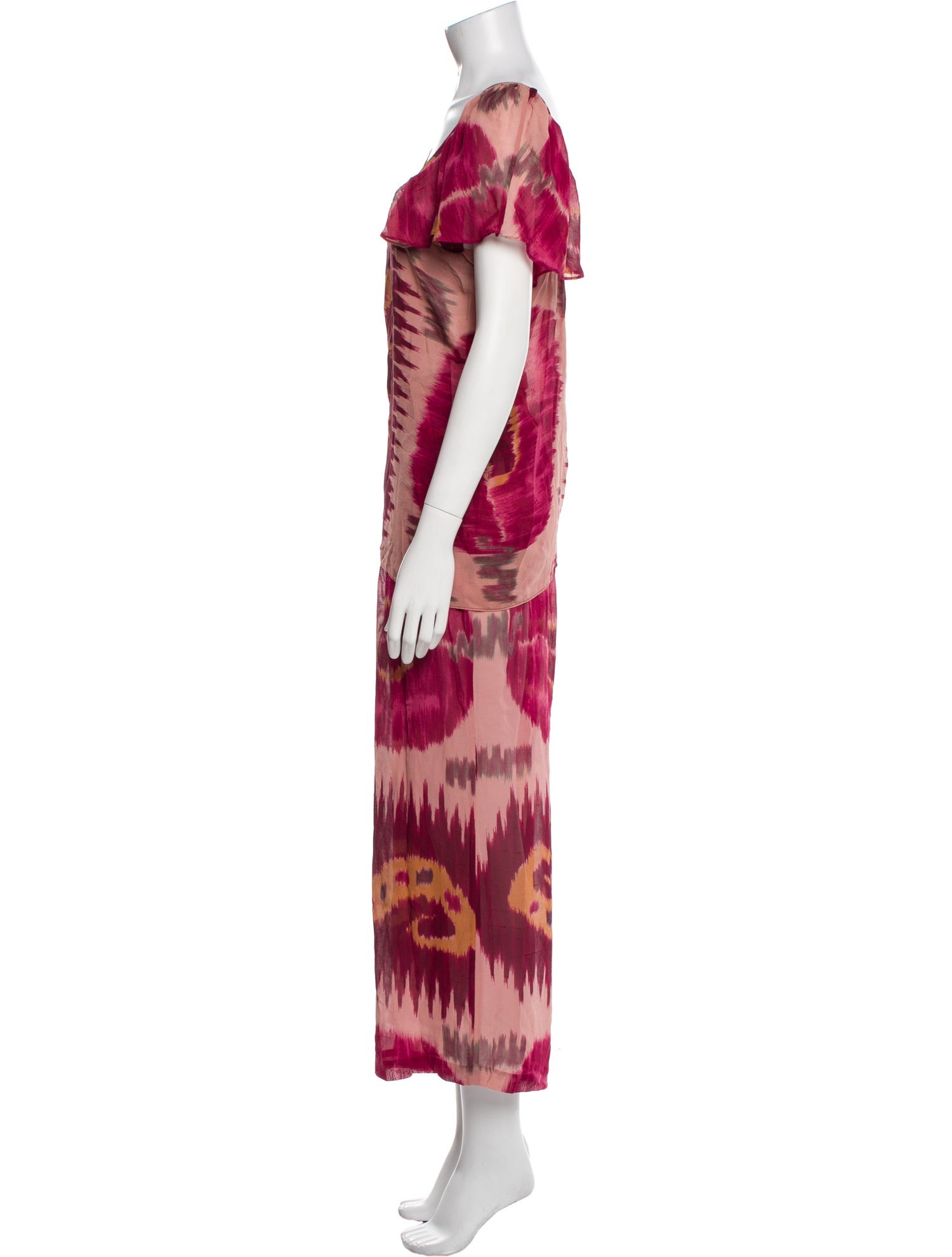 Ralph Lauren Purple Label Silk Tie-Dye Print Pant Set