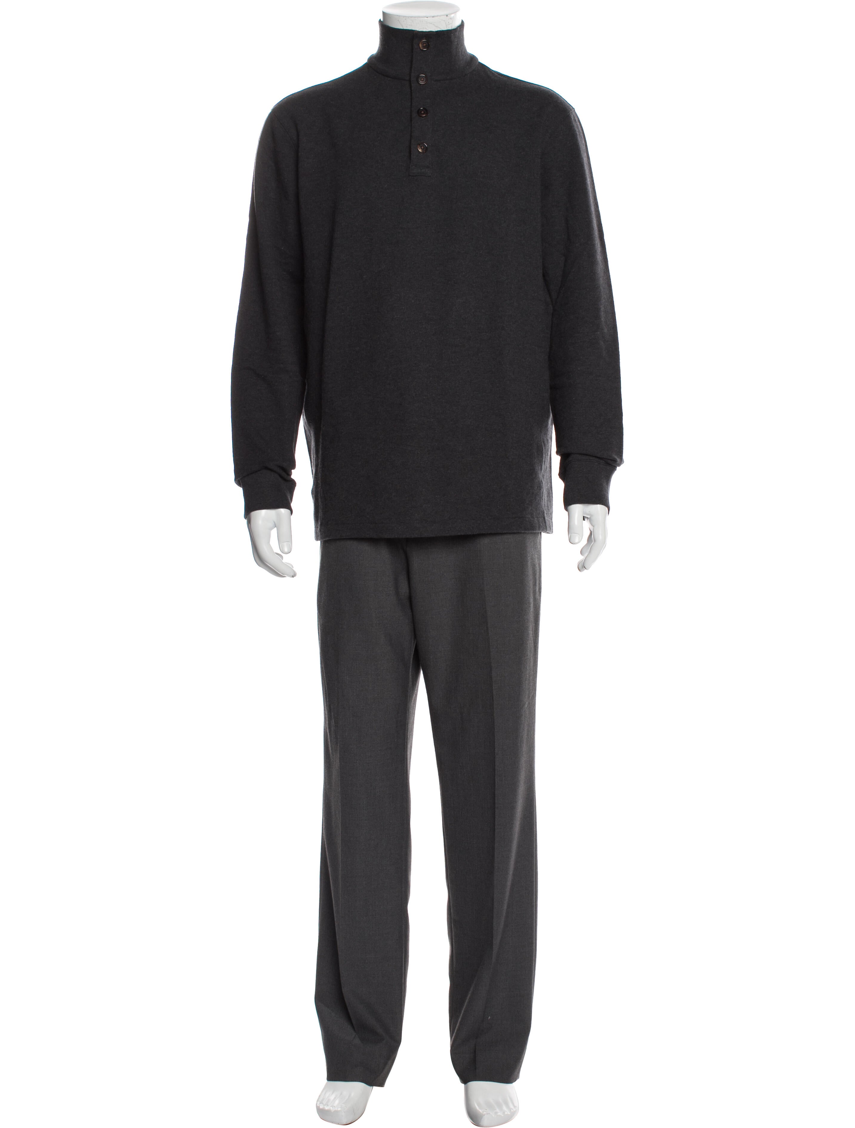 Ralph Lauren Purple Label Mock Neck Long Sleeve Sweatshirt