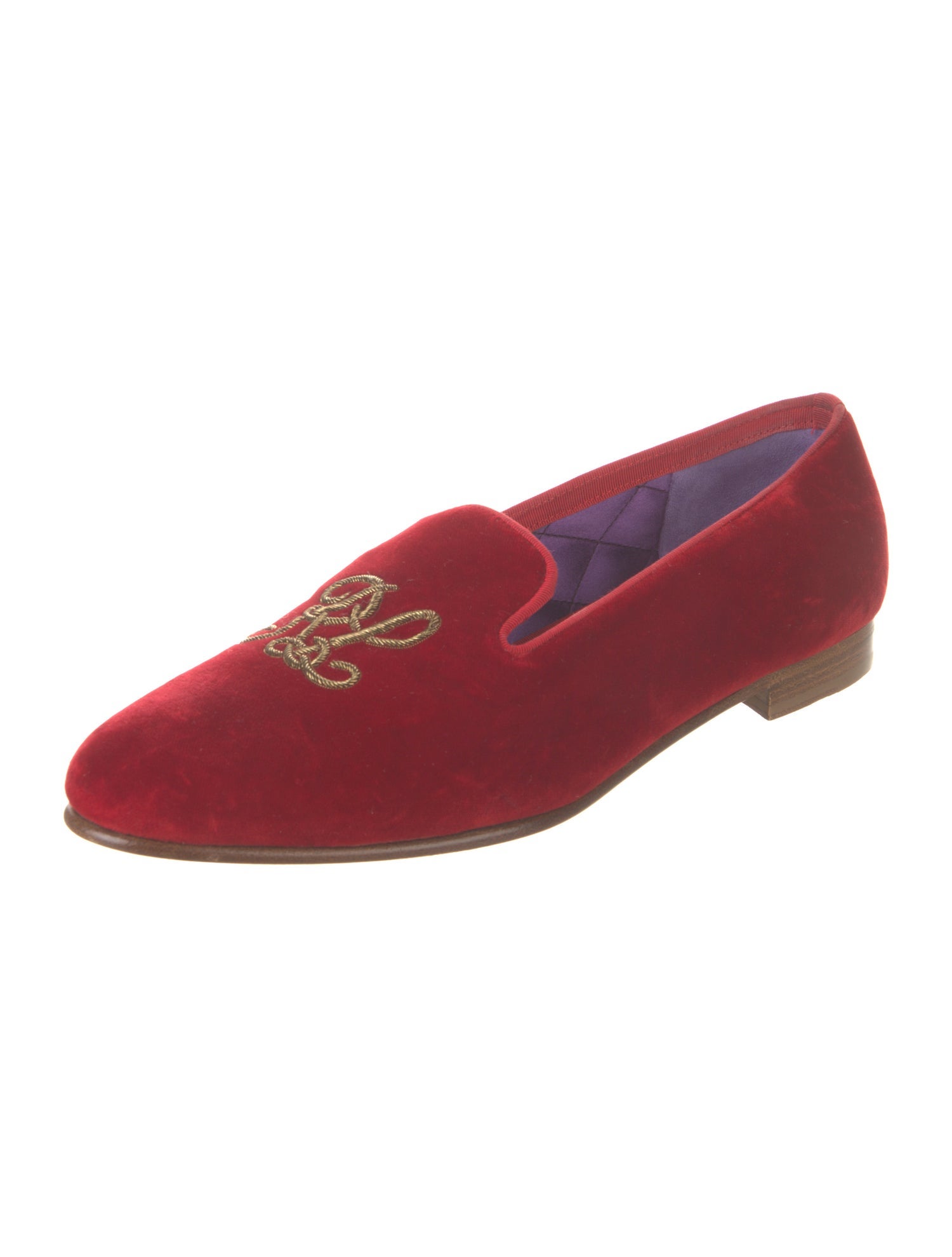 Ralph Lauren Purple Label Velvet Loafers