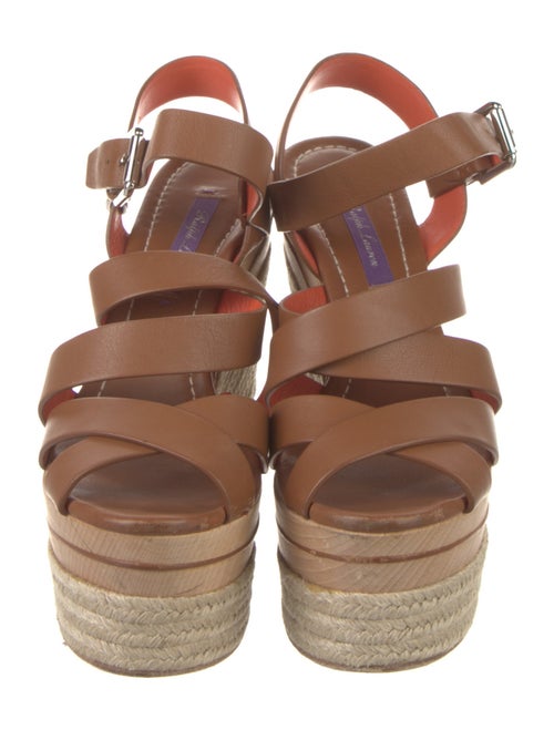 Ralph Lauren Purple Label Leather Espadrilles