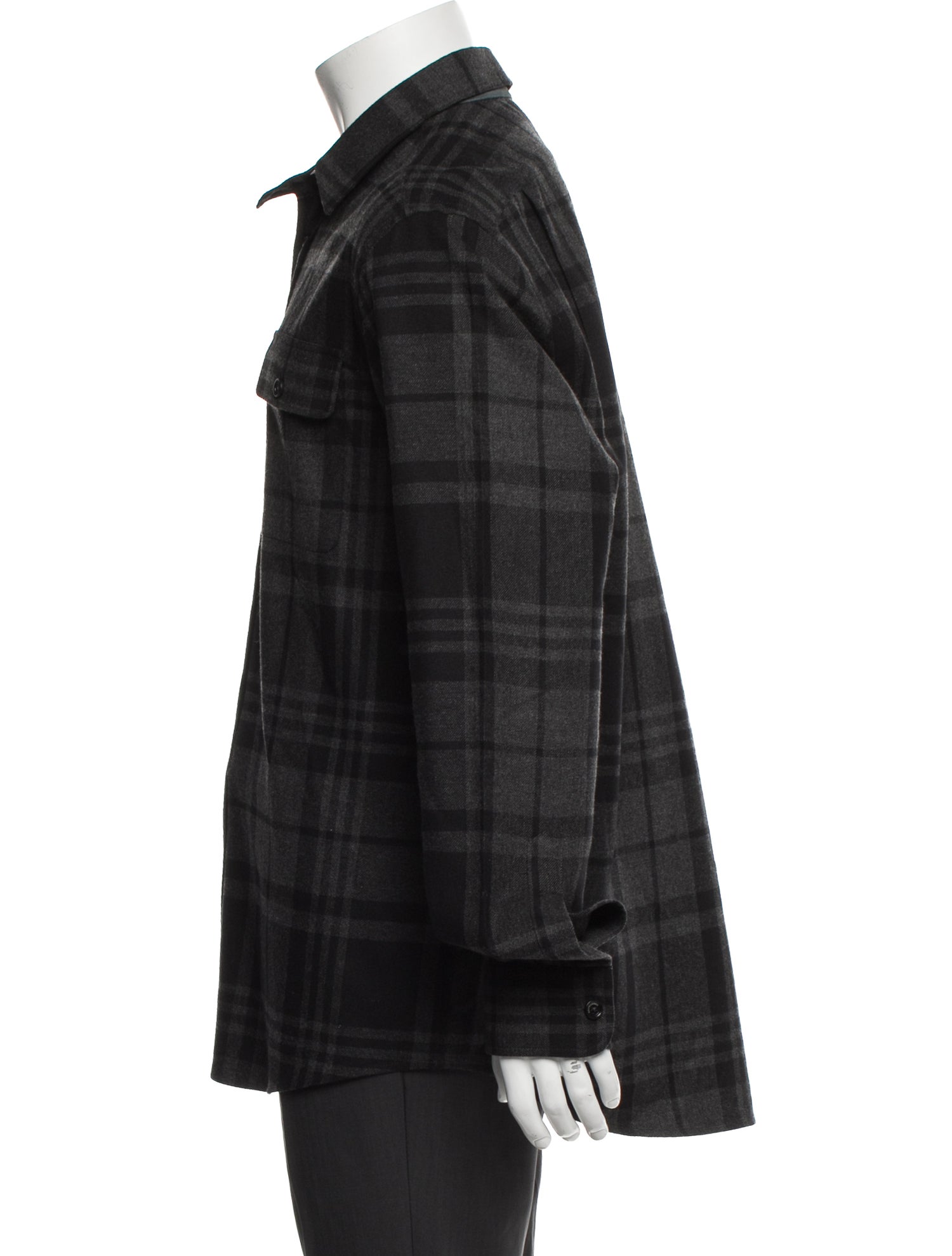 Ralph Lauren Purple Label Wool Plaid Print Shirt