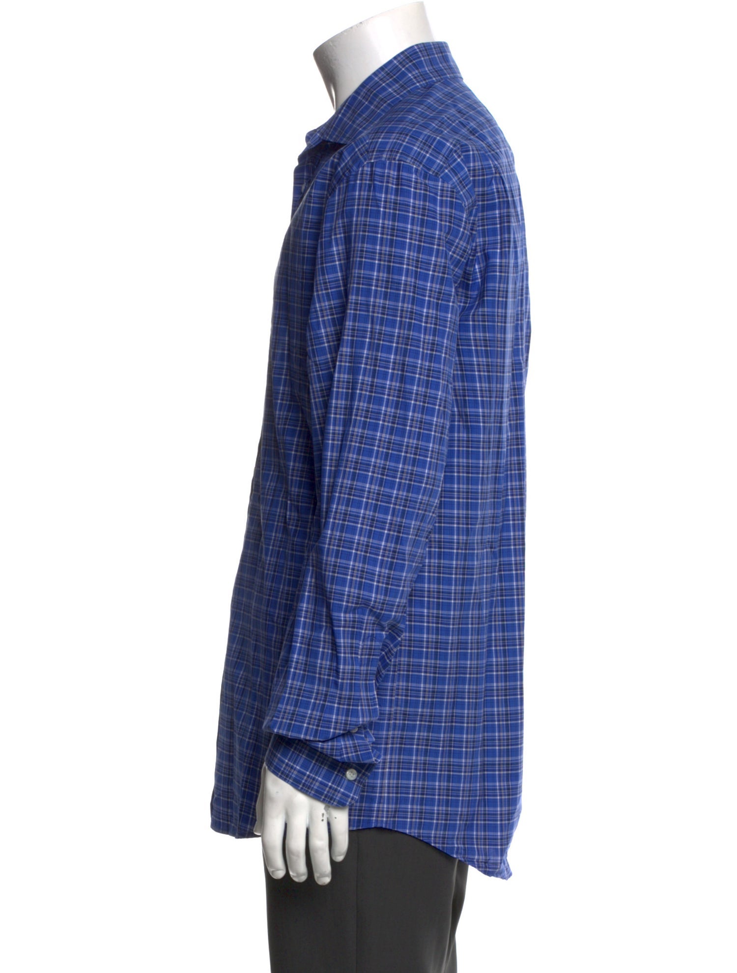 Ralph Lauren Purple Label Plaid Print Long Sleeve Shirt