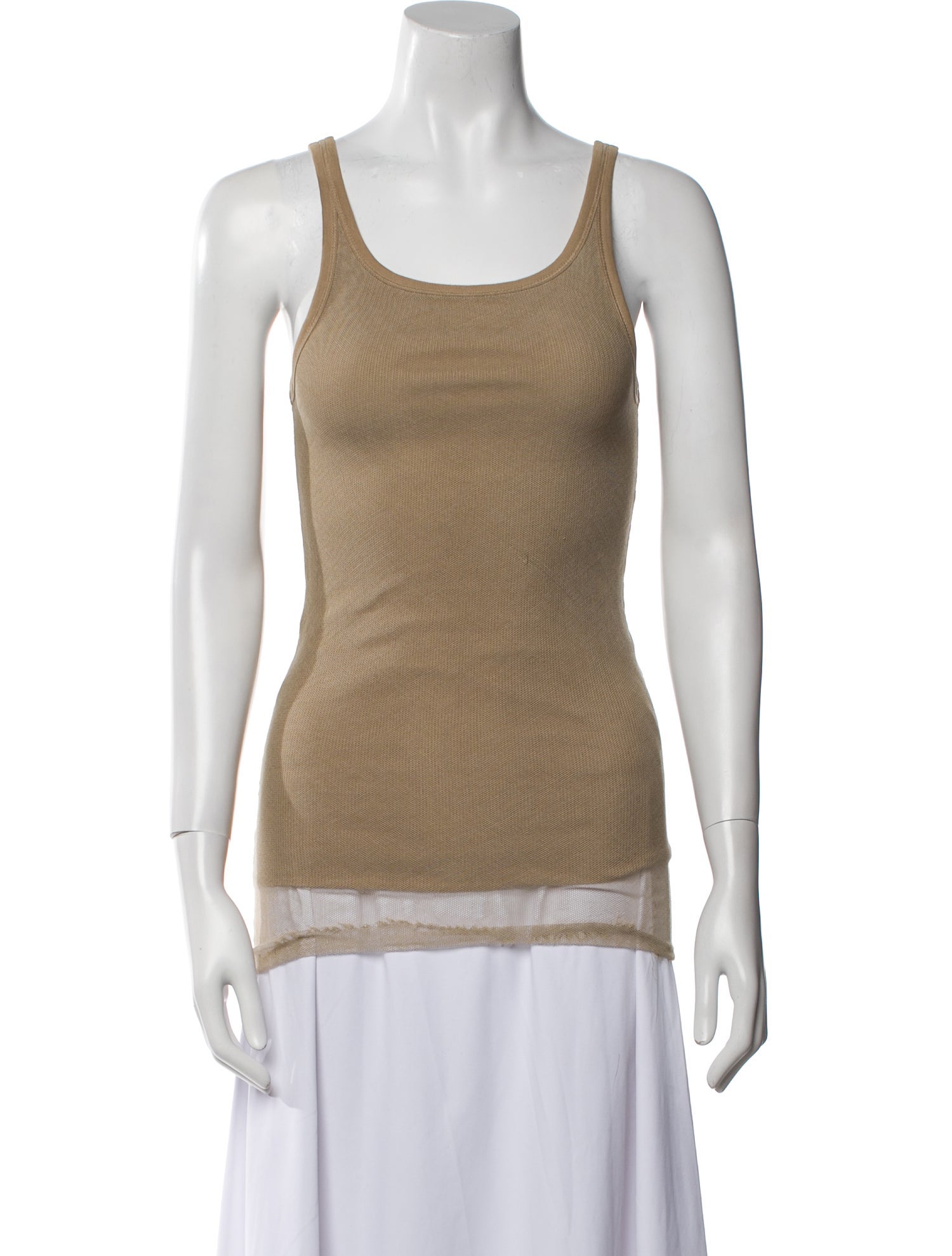 Ralph Lauren Purple Label Scoop Neck Sleeveless Top