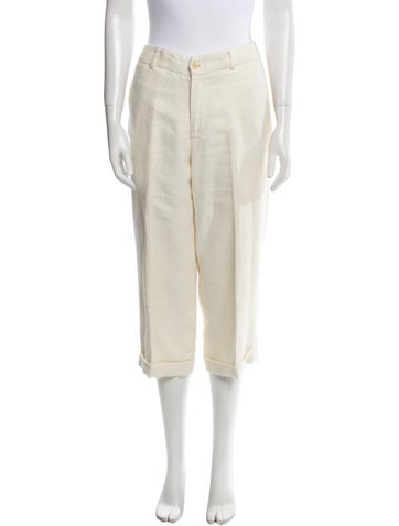 Ralph Lauren Purple Label Pants Linen Wide Leg US 6 | M