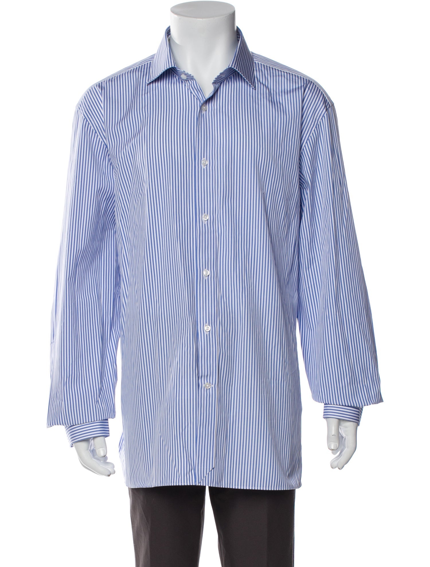 Ralph Lauren Purple Label Striped Long Sleeve Dress Shirt