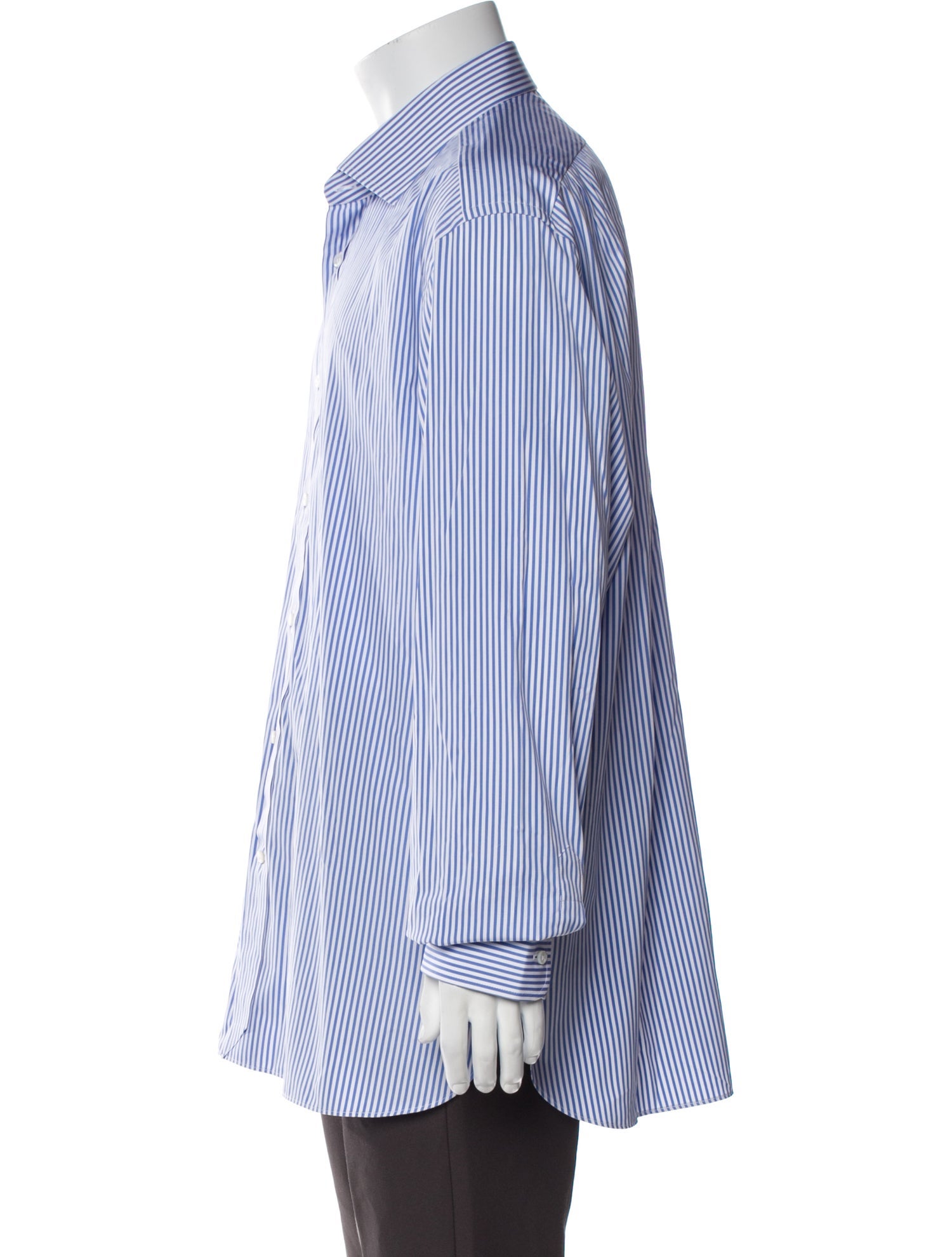 Ralph Lauren Purple Label Striped Long Sleeve Dress Shirt