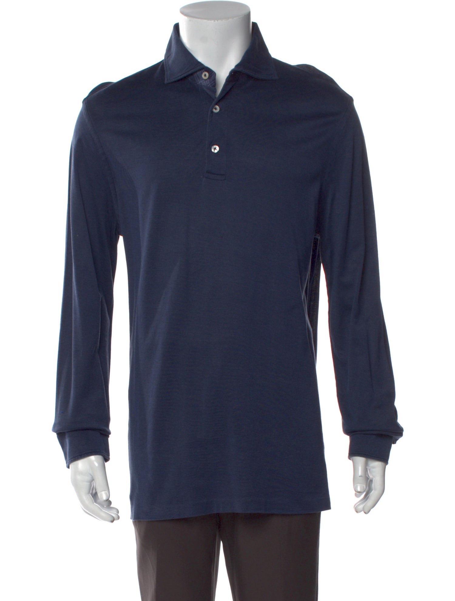 Ralph Lauren Purple Label V-Neck Long Sleeve Polo Shirt