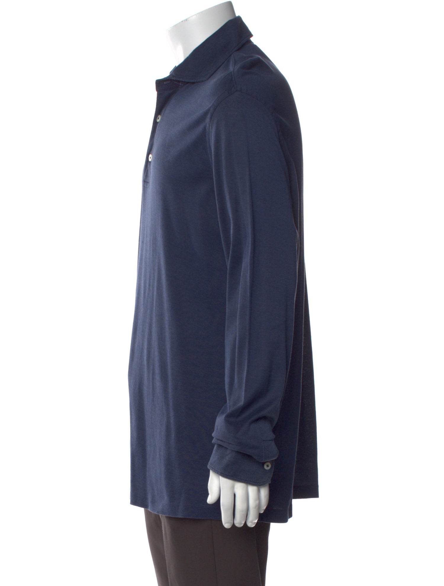 Ralph Lauren Purple Label V-Neck Long Sleeve Polo Shirt