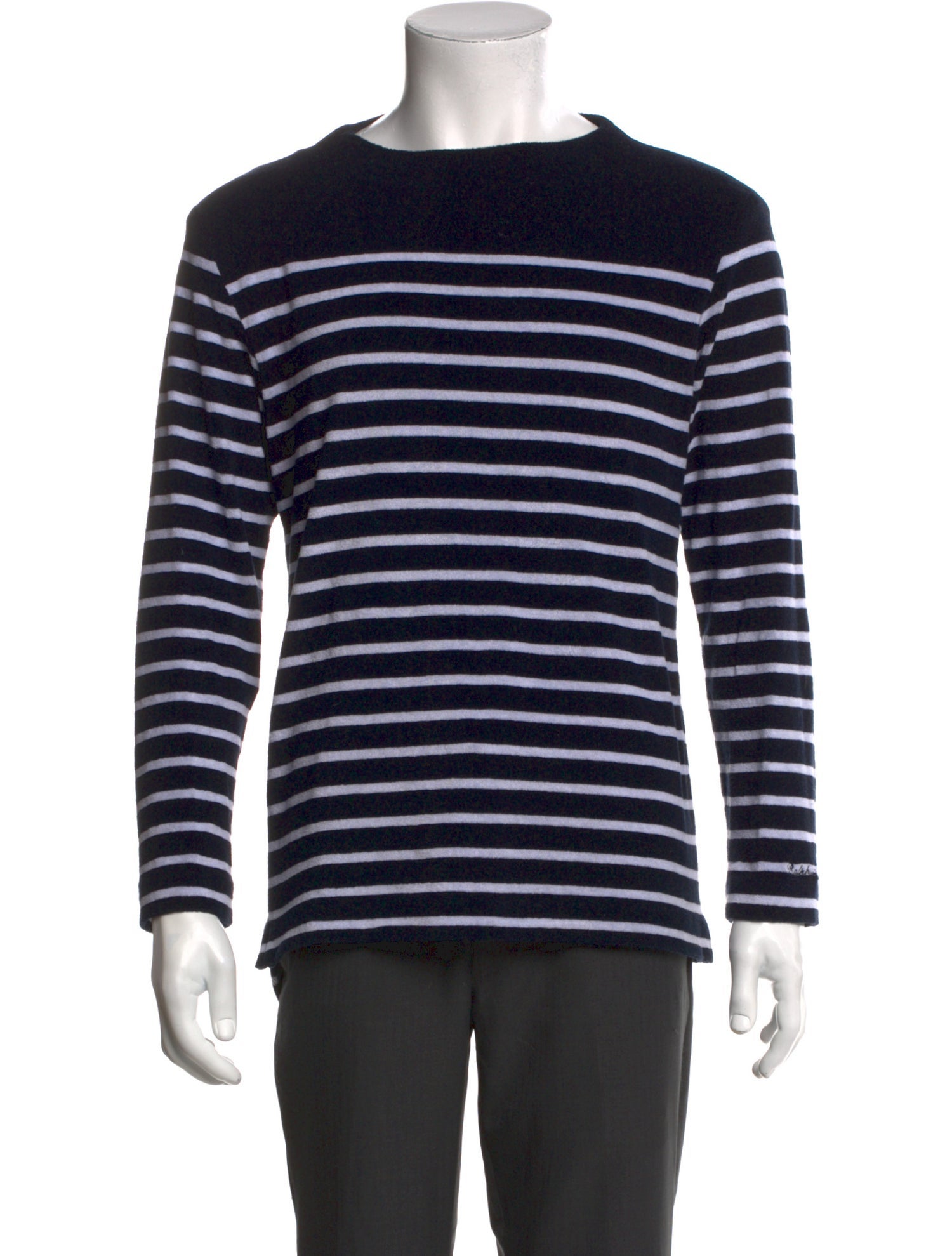Ralph Lauren Purple Label Striped Crew Neck Sweatshirt