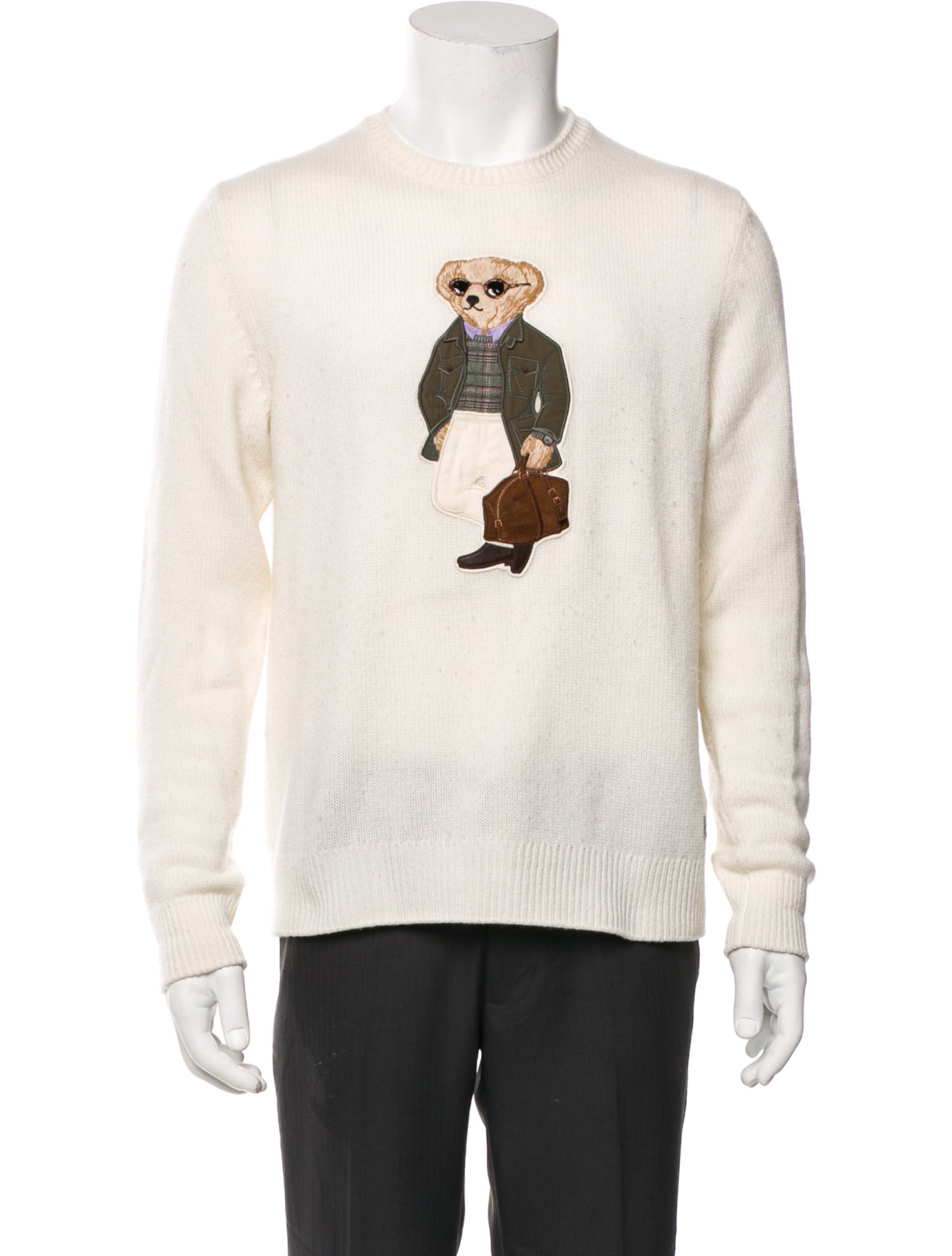 Ralph Lauren Purple Label Cashmere Graphic Print Pullover