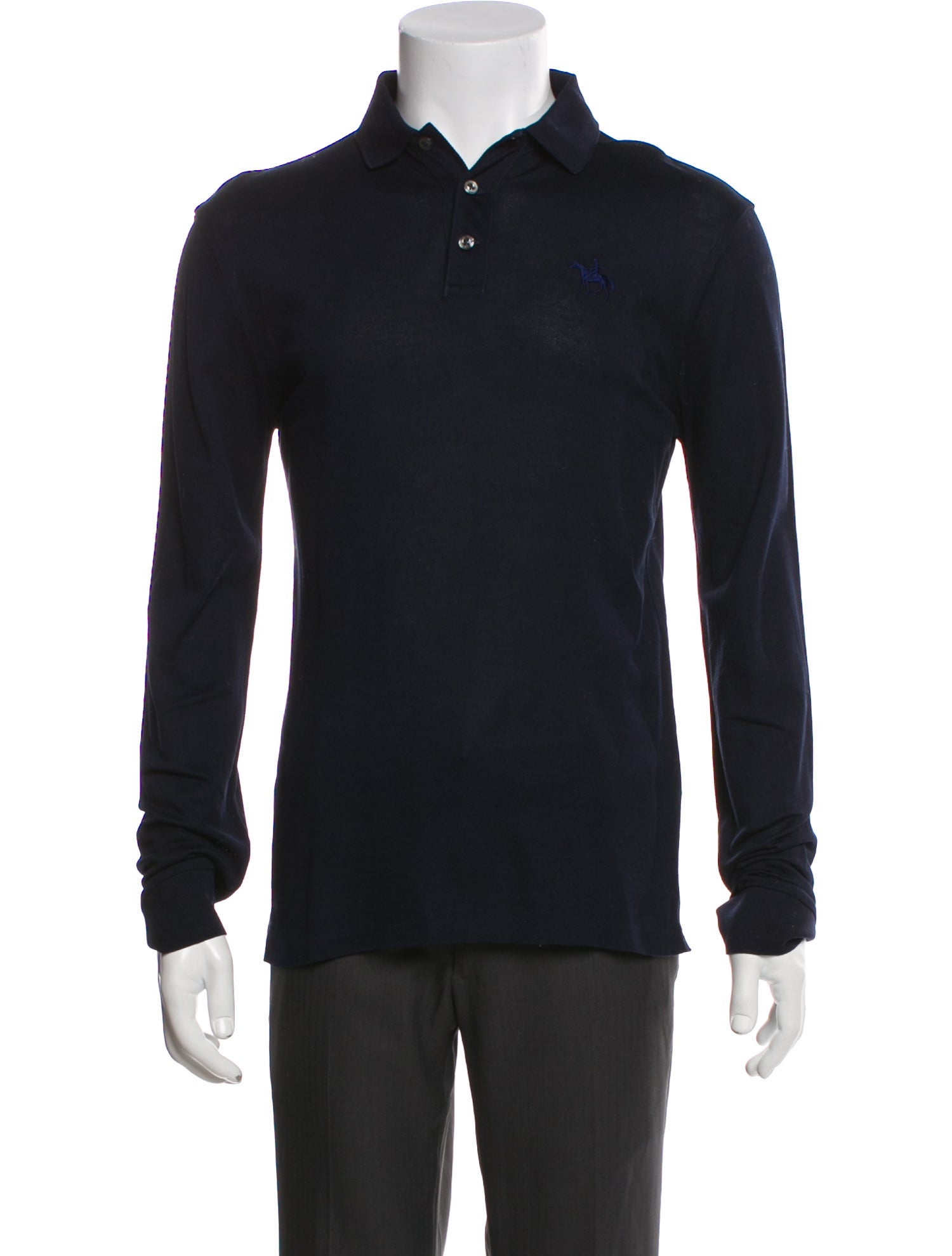 Ralph Lauren Purple Label Crew Neck Long Sleeve Polo Shirt