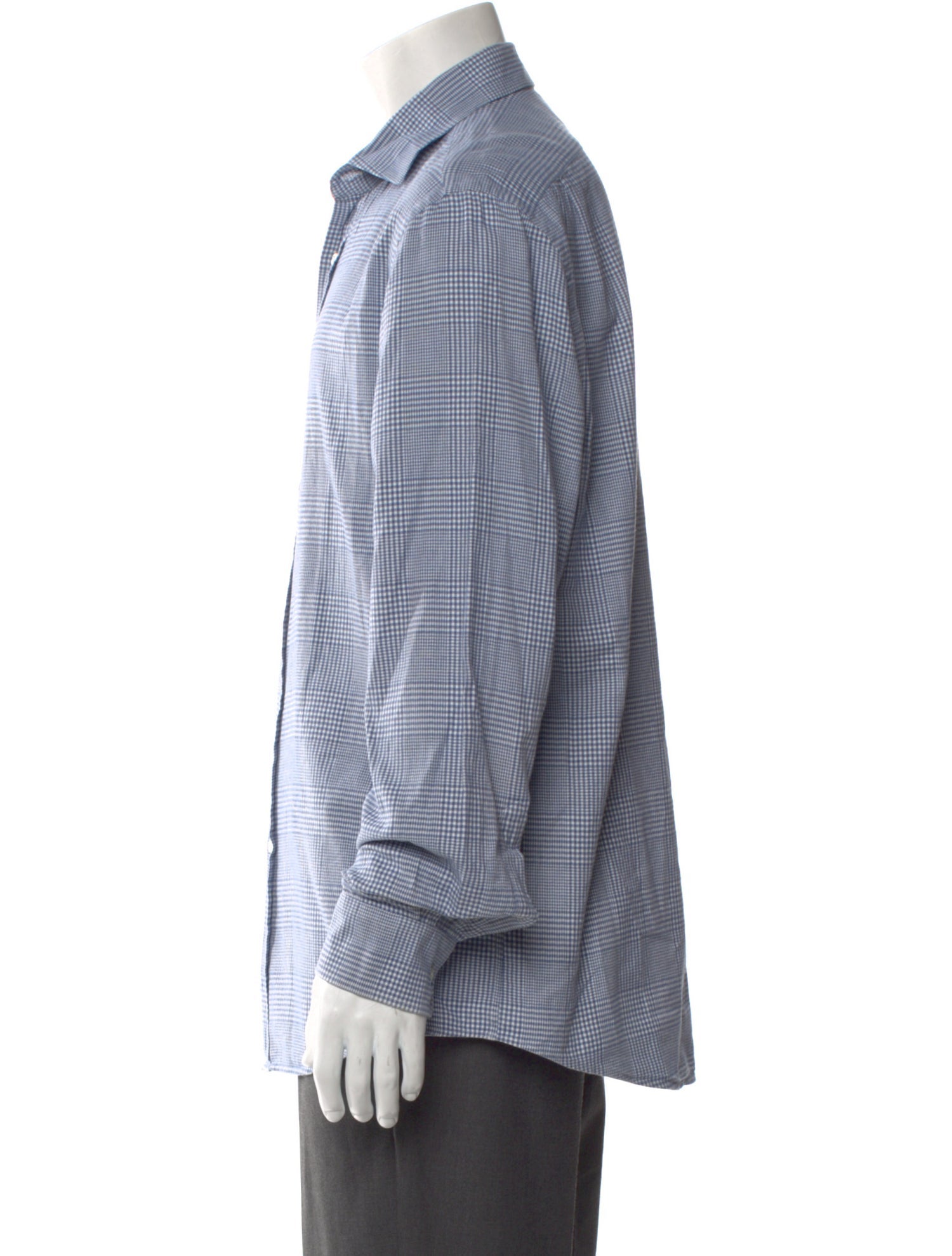 Ralph Lauren Purple Label Plaid Print Long Sleeve Shirt