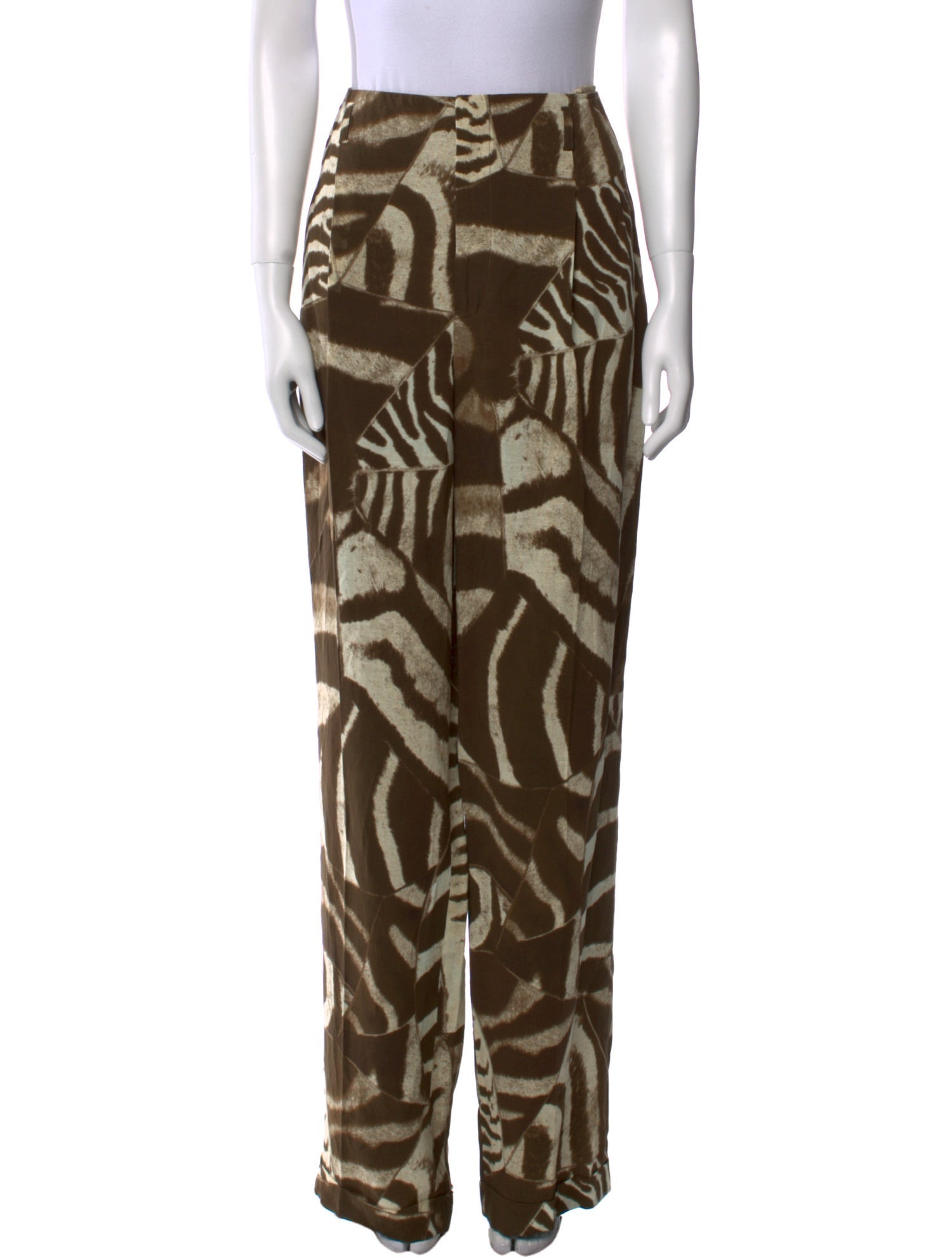 Ralph Lauren Purple Label Printed Wide Leg Pants