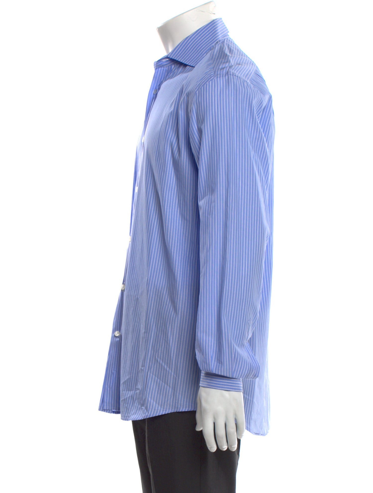 Ralph Lauren Purple Label Striped Long Sleeve Dress Shirt