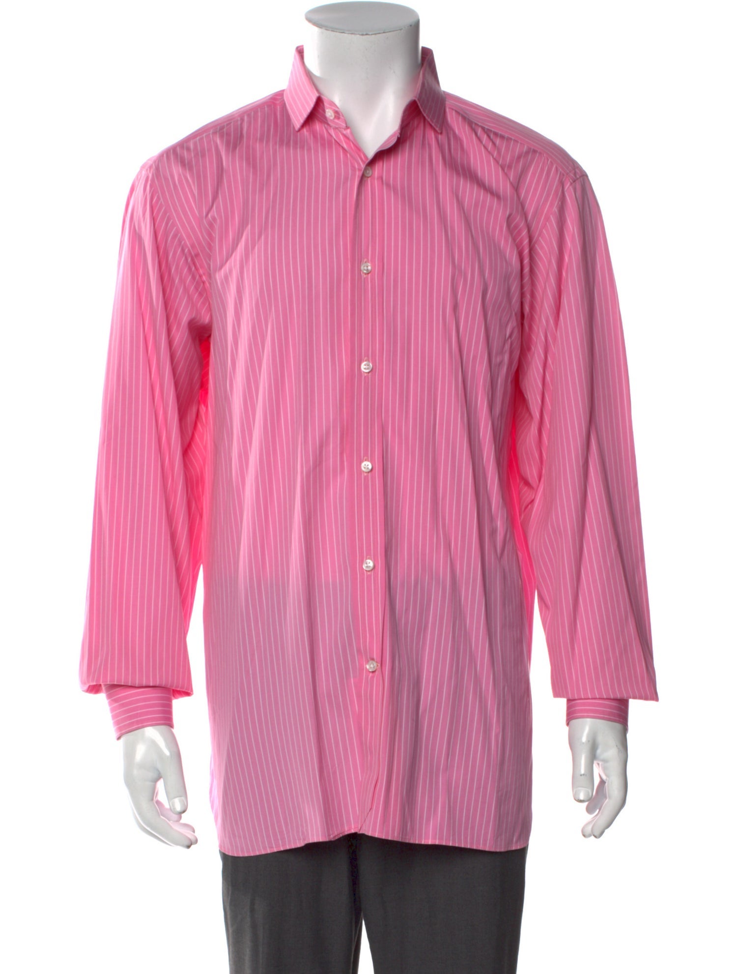 Ralph Lauren Purple Label Striped Long Sleeve Dress Shirt