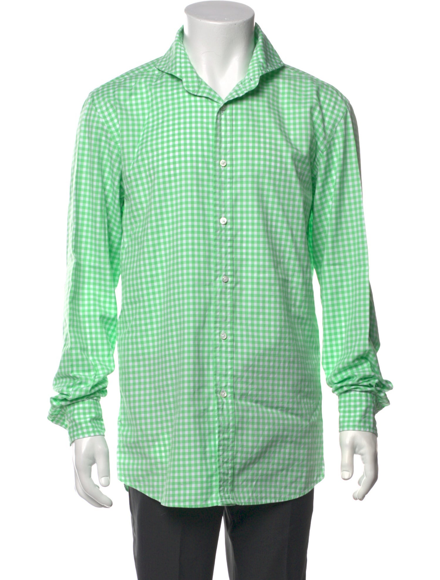 Ralph Lauren Purple Label Plaid Print Long Sleeve Shirt