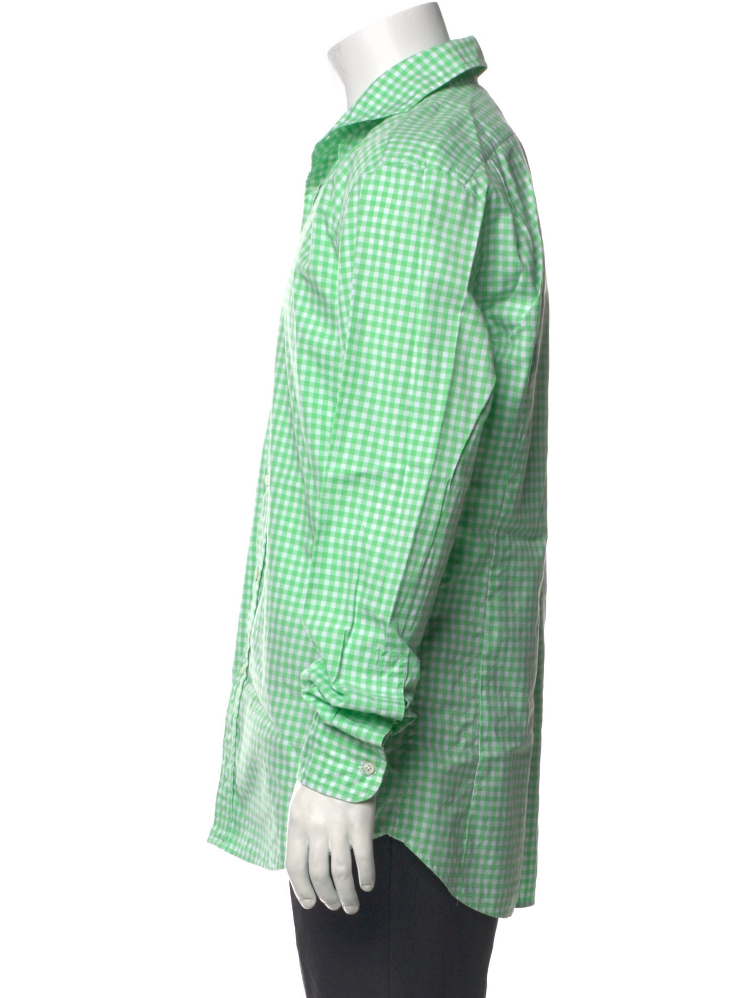 Ralph Lauren Purple Label Plaid Print Long Sleeve Shirt