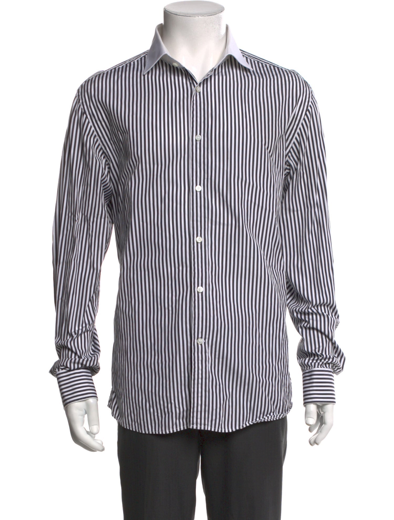 Ralph Lauren Purple Label Striped Long Sleeve Dress Shirt
