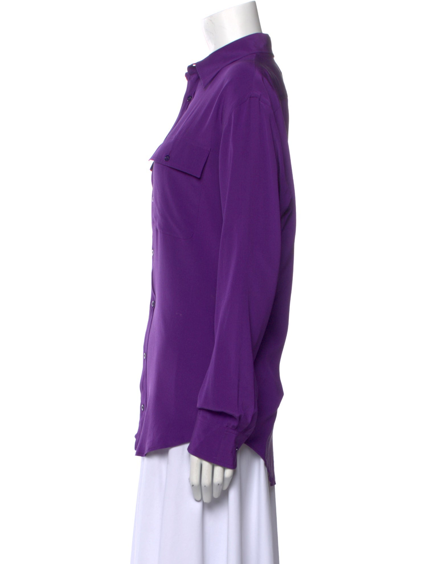 Ralph Lauren Purple Label Silk Long Sleeve Blouse