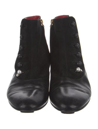 Ralph Lauren Purple Label Suede Crystal Embellishments Chelsea Boots