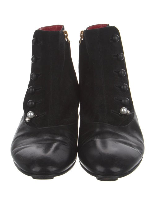 Ralph Lauren Purple Label Suede Crystal Embellishments Chelsea Boots