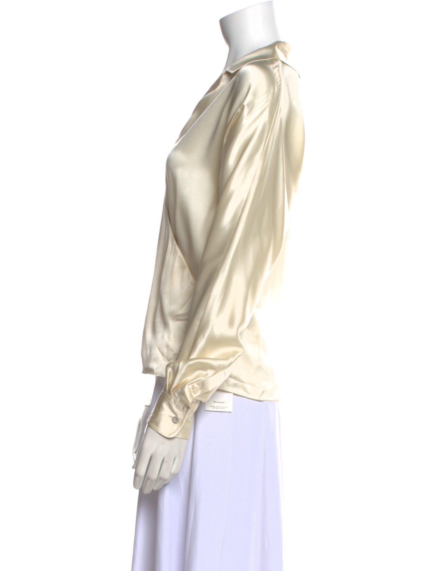 Ralph Lauren Purple Label Silk V-Neck Blouse