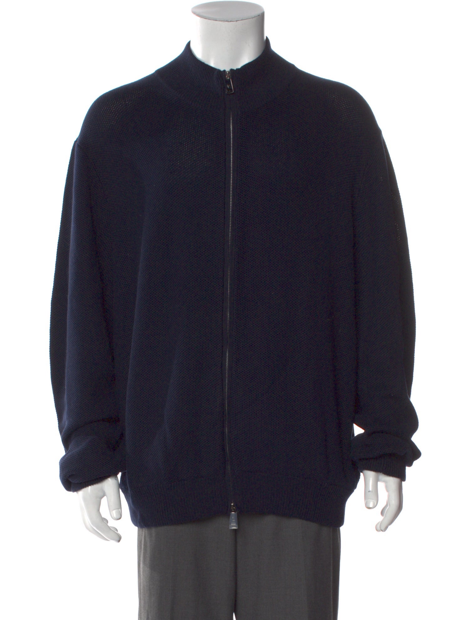 Ralph Lauren Purple Label Mock Neck Long Sleeve Cardigan