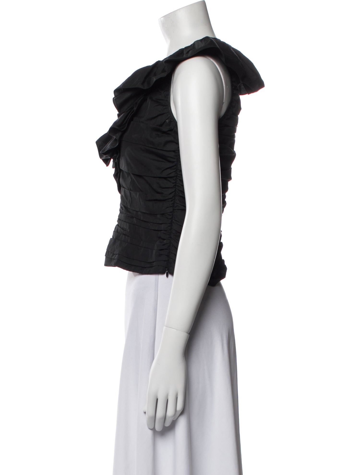 Ralph Lauren Purple Label V-Neck Sleeveless Crop Top