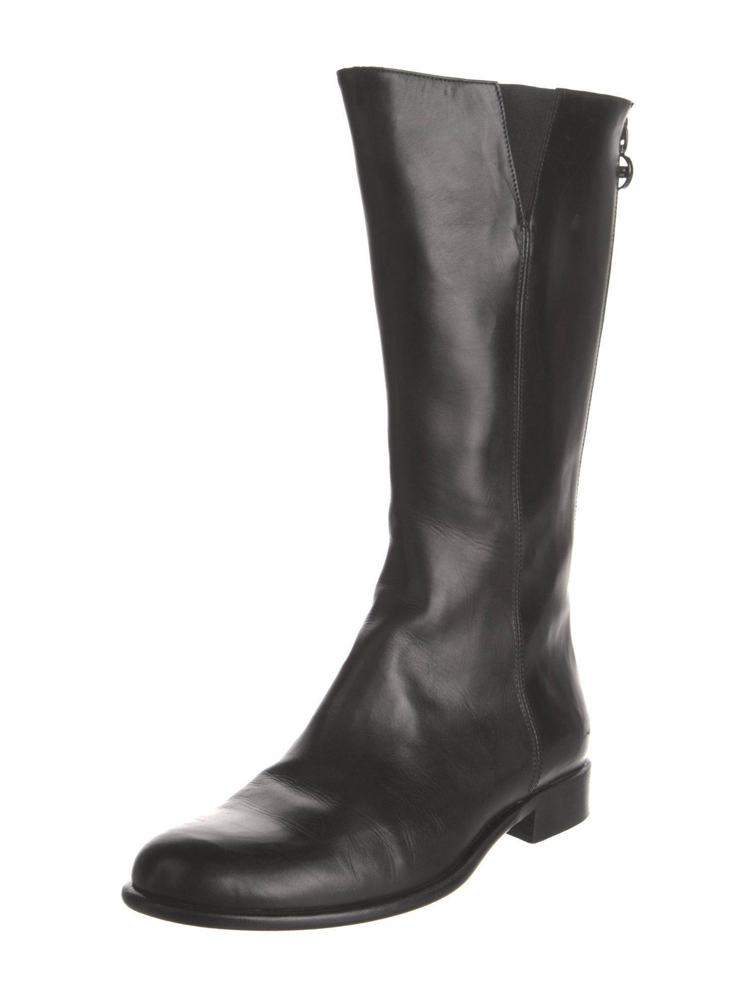 Ralph Lauren Purple Label Leather Rain Boots