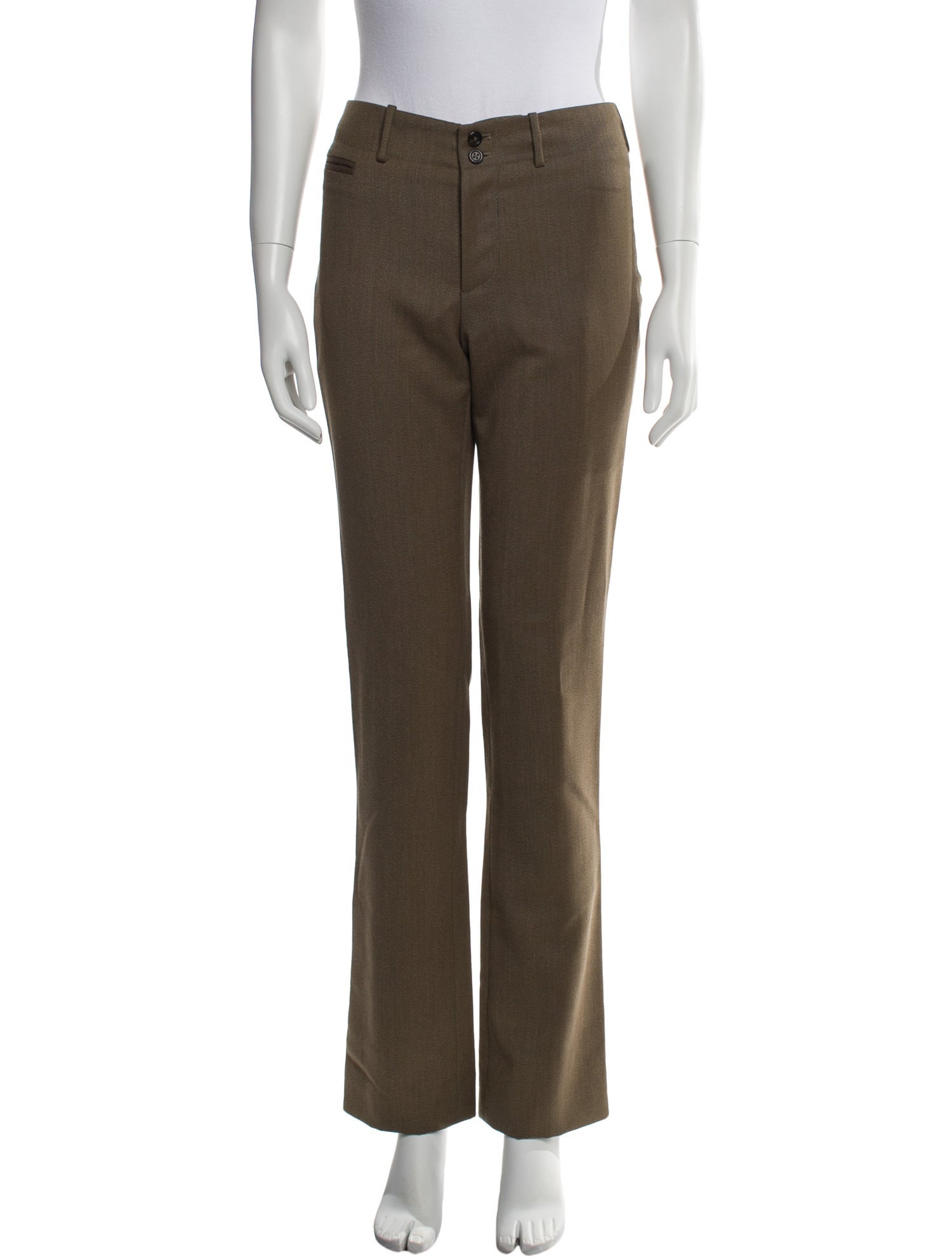 Ralph Lauren Purple Label Wool Straight Leg Pants