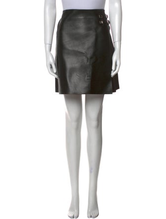 Ralph Lauren Purple Label Lamb Leather Mini Skirt