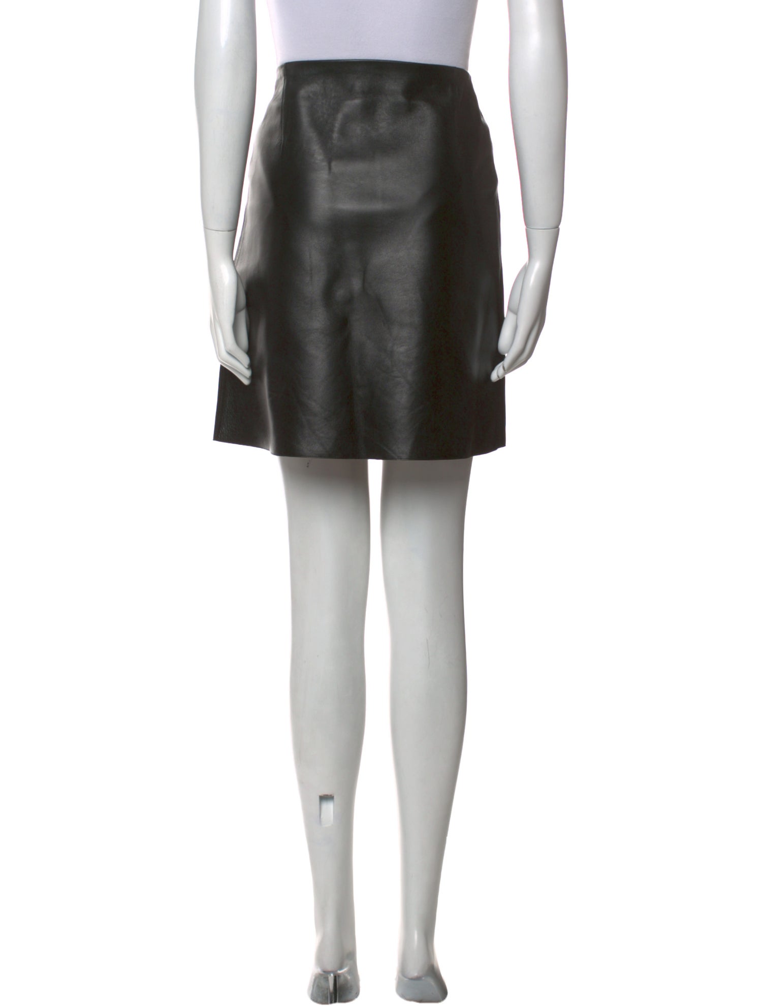 Ralph Lauren Purple Label Lamb Leather Mini Skirt