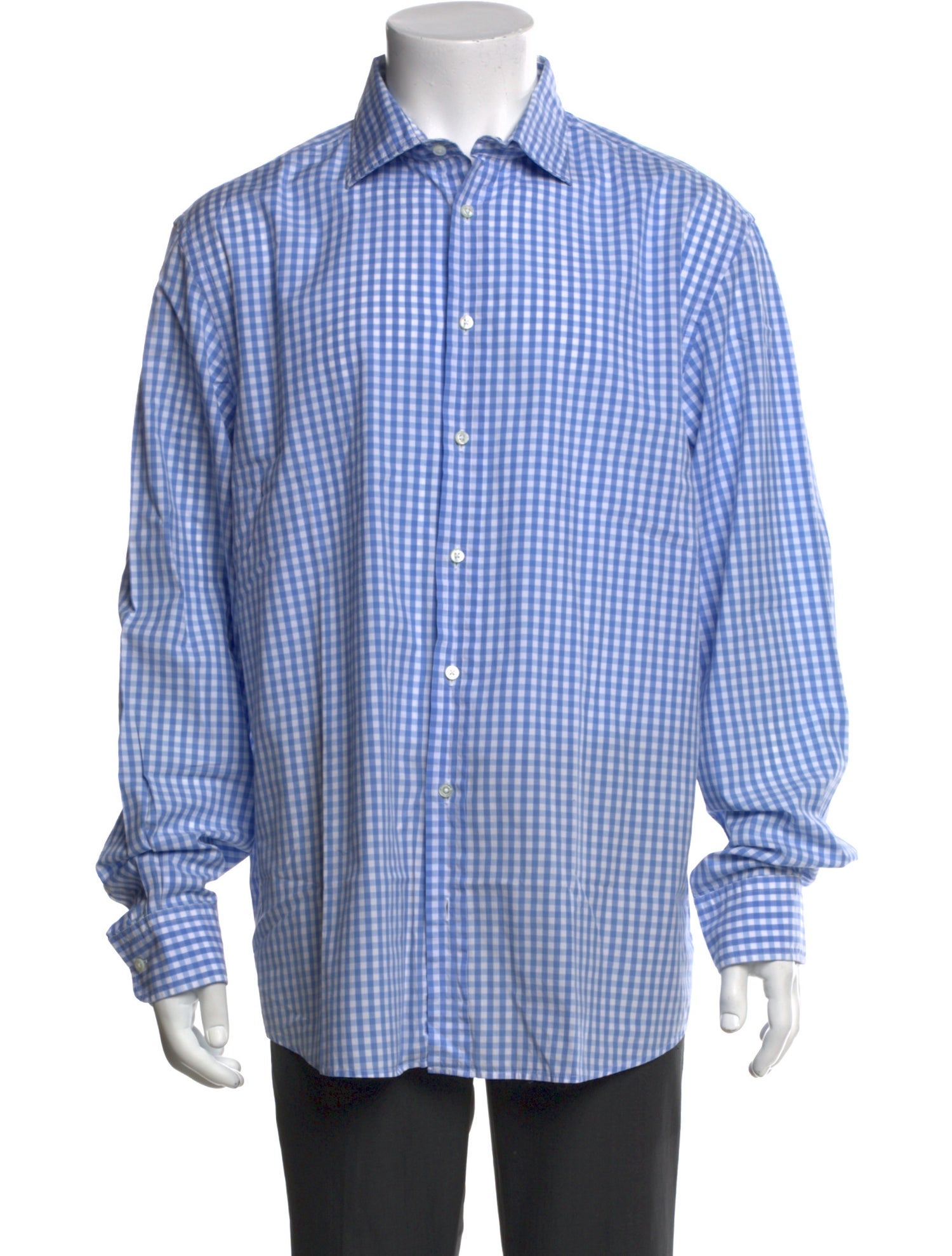 Ralph Lauren Purple Label Plaid Print Long Sleeve Shirt