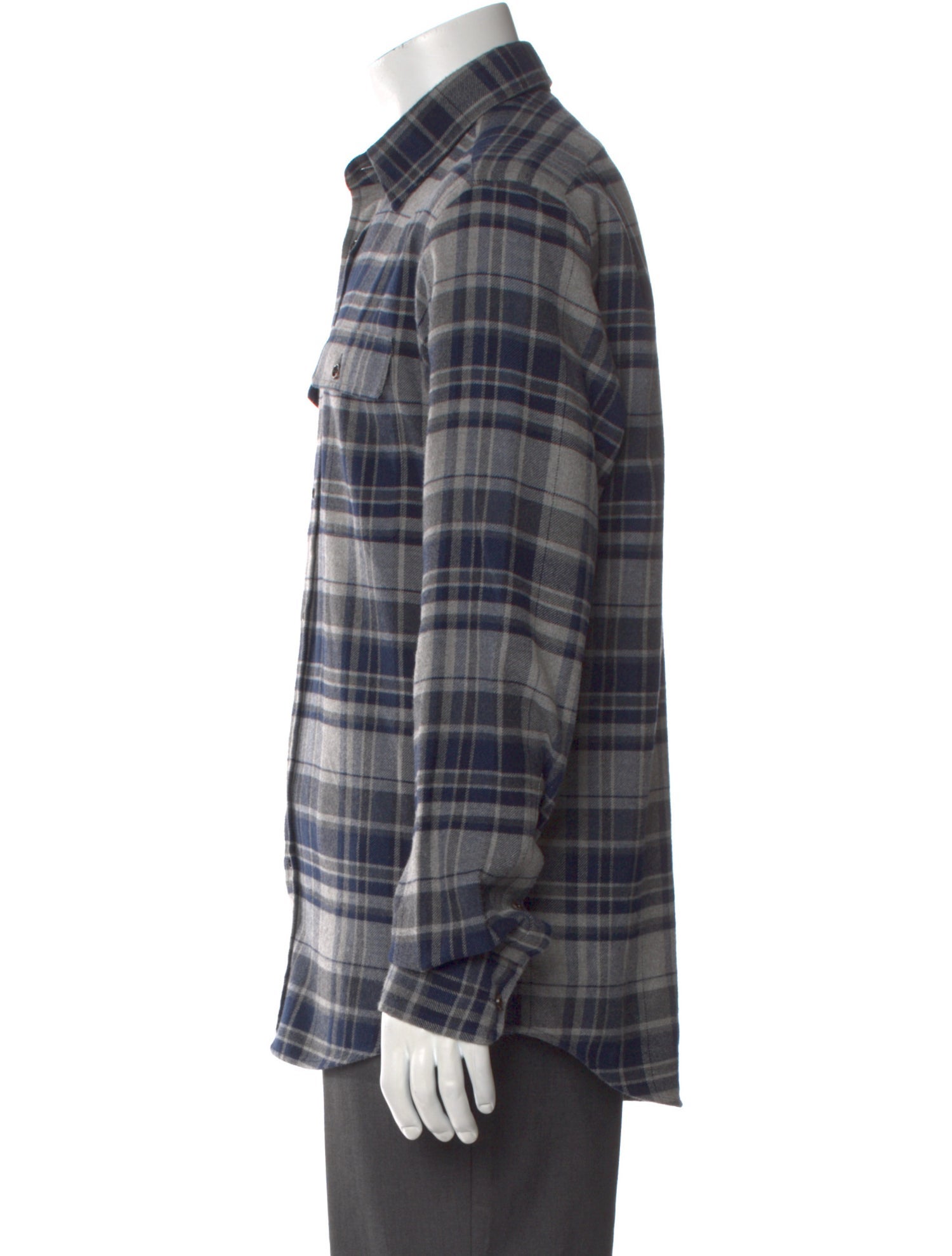 Ralph Lauren Purple Label Plaid Print Long Sleeve Shirt