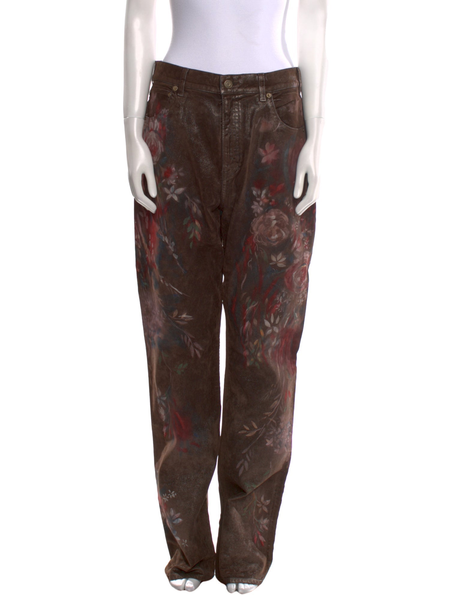 Ralph Lauren Purple Label High-Rise Straight Leg Jeans