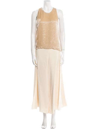 Ralph Lauren Purple Label Silk Printed Pant Set