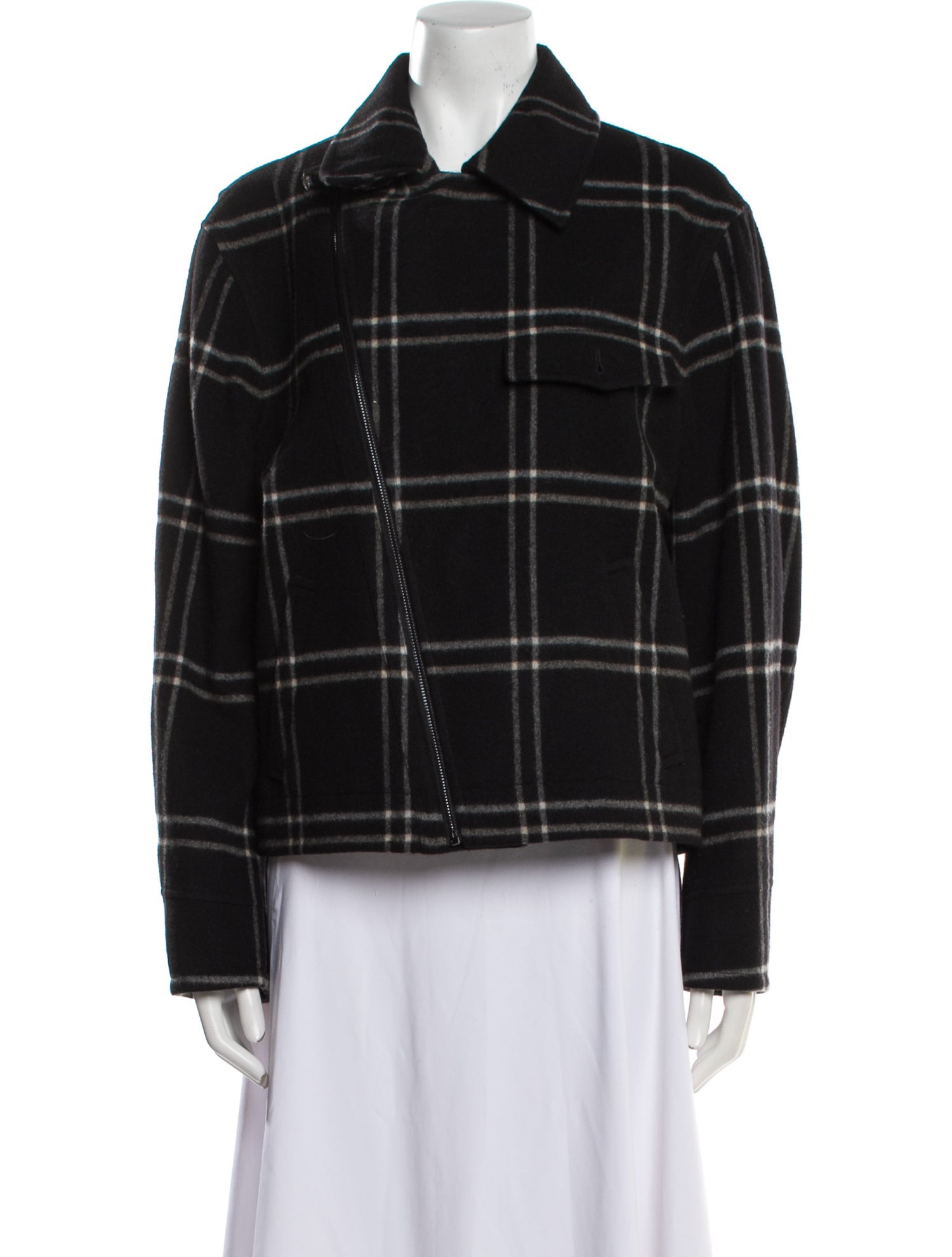 Ralph Lauren Collection Wool Plaid Print Blazer