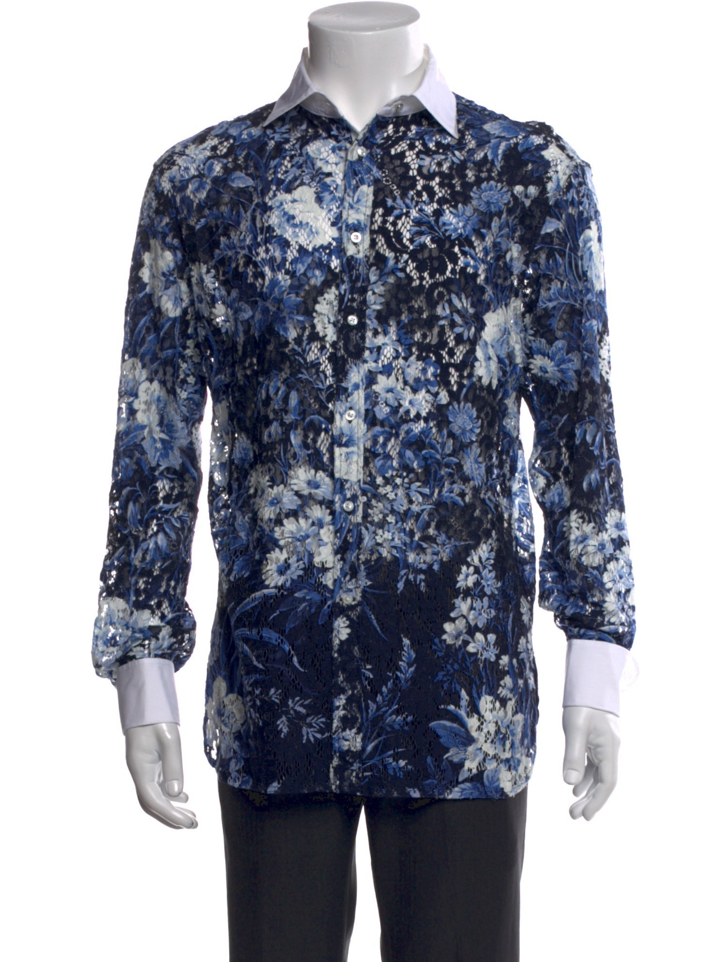 Ralph Lauren Purple Label Floral Print Long Sleeve Shirt