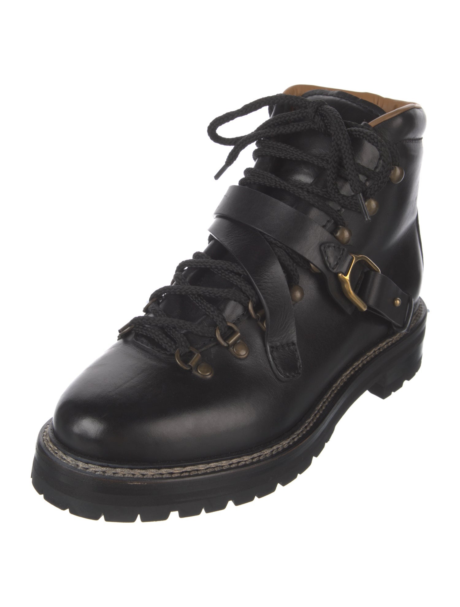 Ralph Lauren Purple Label Leather Combat Boots