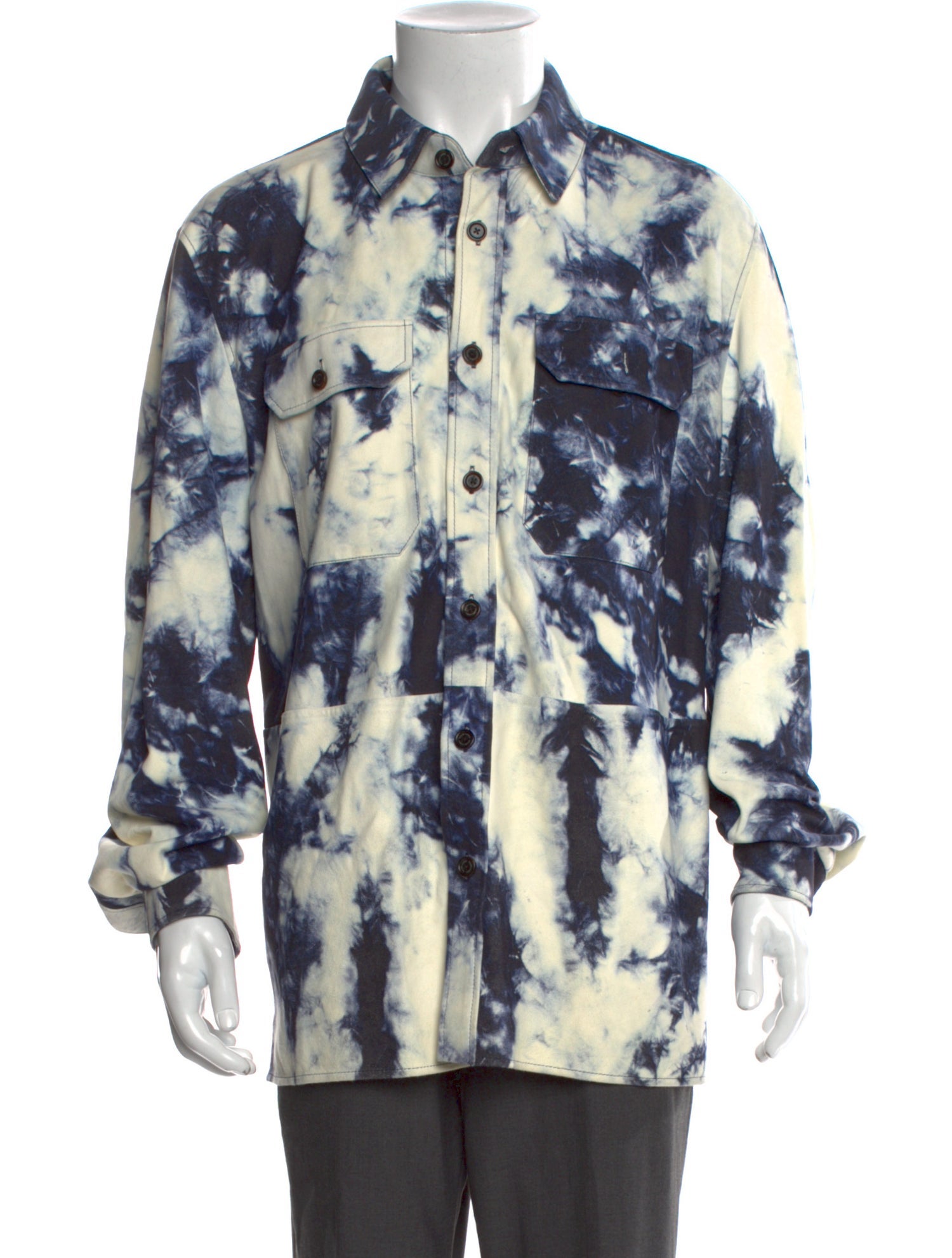 Ralph Lauren Purple Label Tie-Dye Print Long Sleeve Shirt