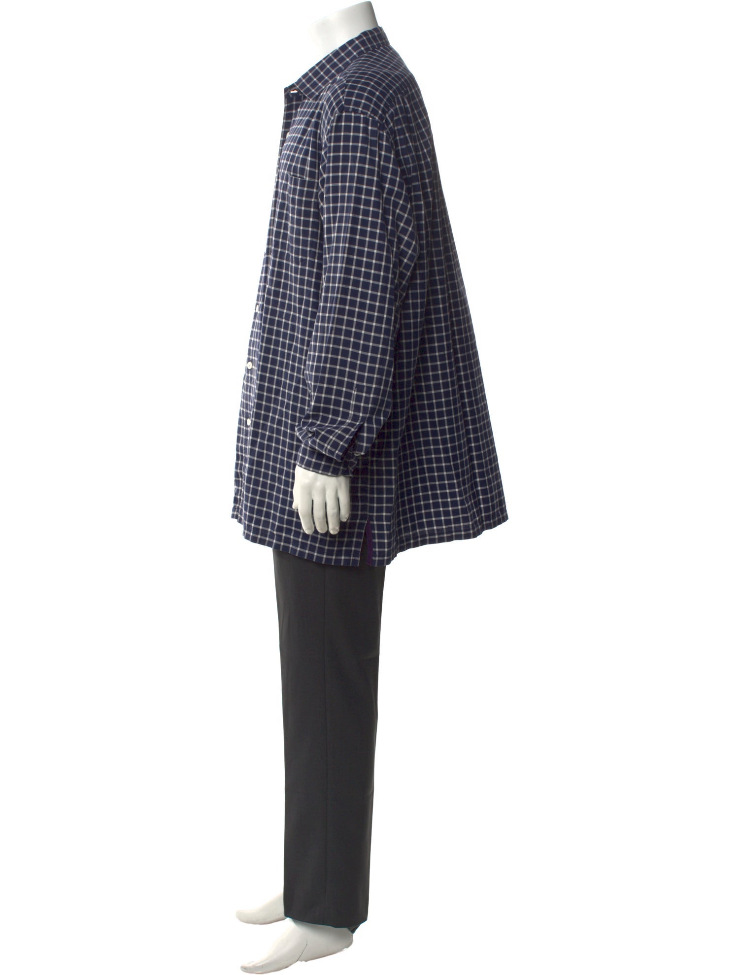 Ralph Lauren Purple Label Plaid Print Long Sleeve Shirt