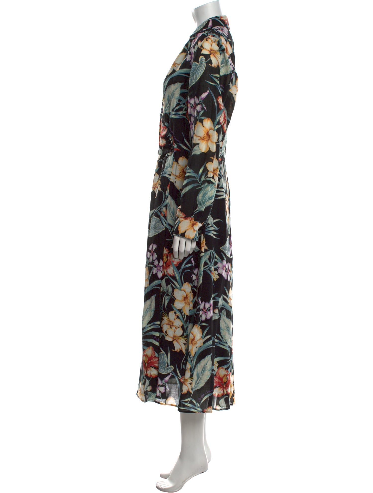 Ralph Lauren Purple Label Floral Print Long Dress