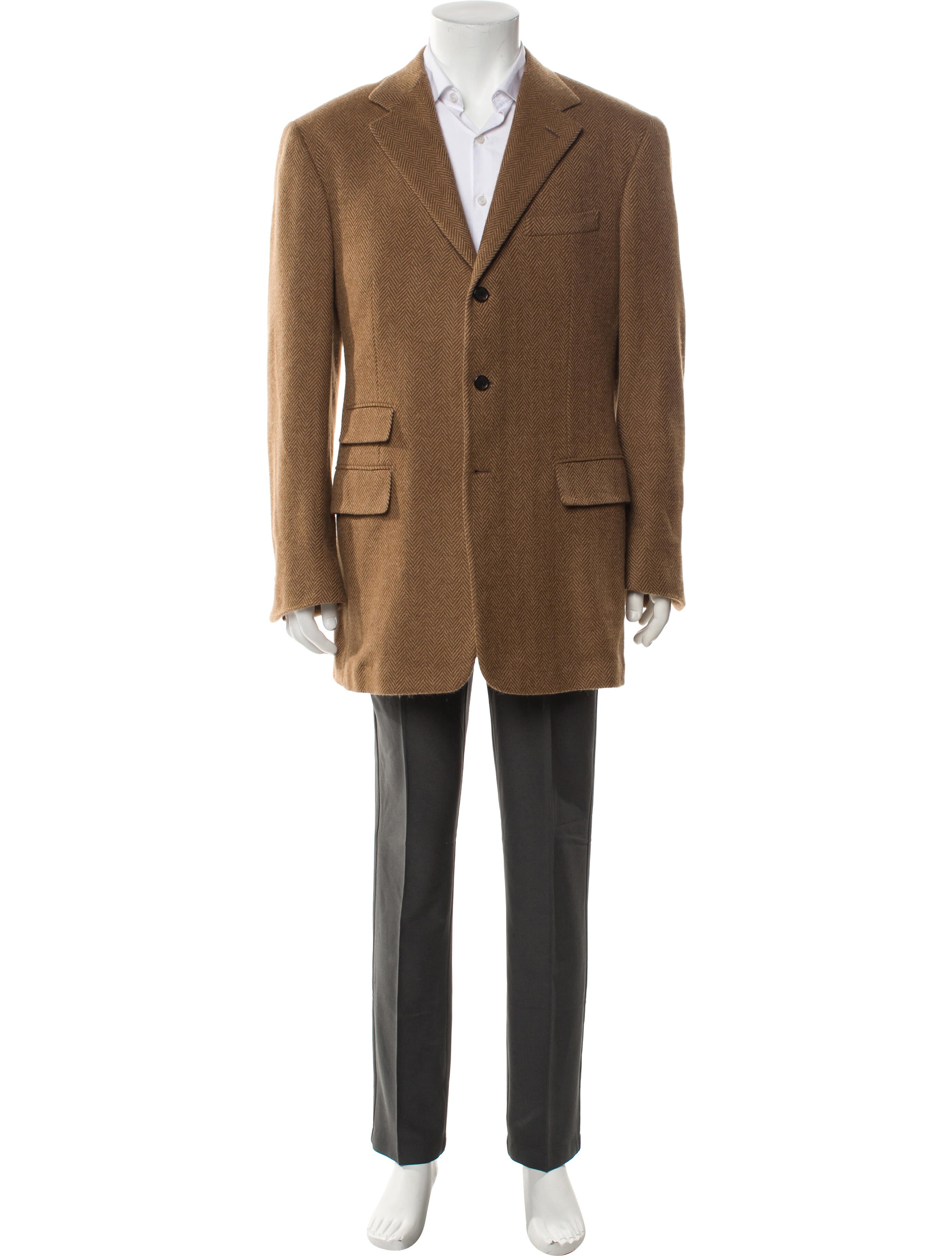 Ralph Lauren Purple Label Baby Camel Embroidered Accent Blazer