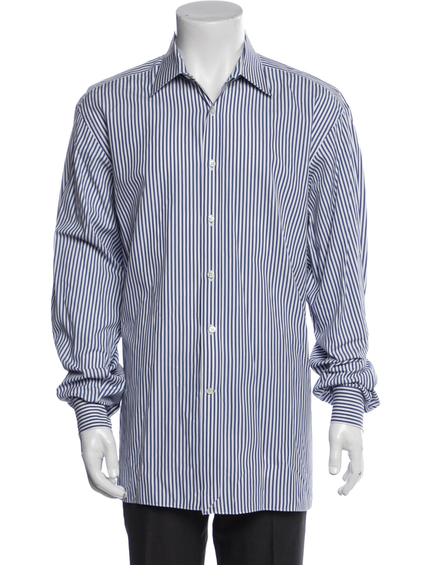 Ralph Lauren Purple Label Striped Long Sleeve Dress Shirt