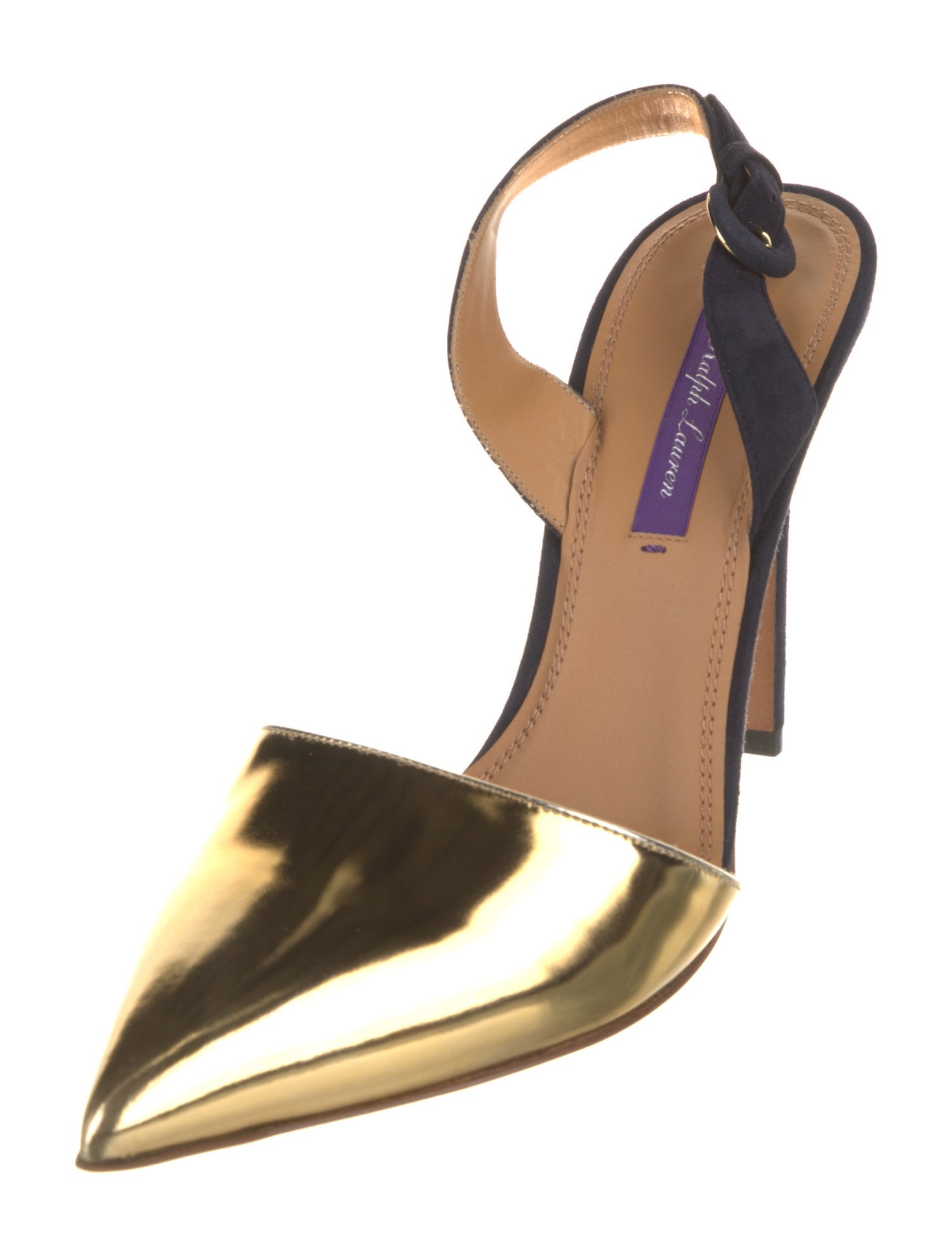 Ralph Lauren Purple Label Leather Slingback Pumps