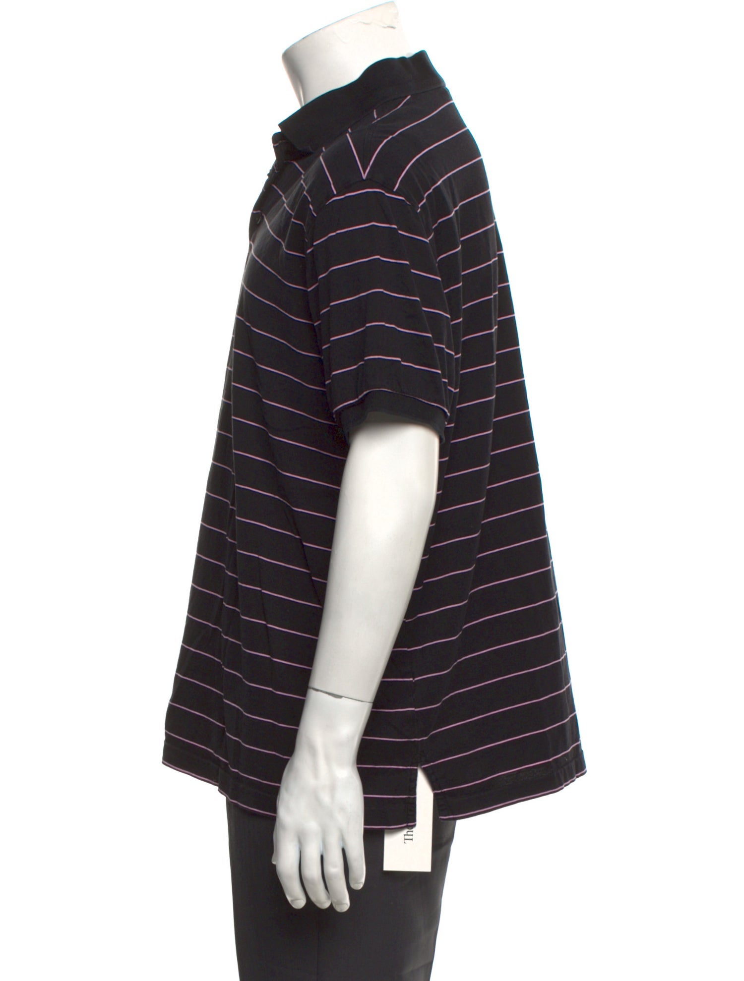 Ralph Lauren Purple Label Striped Collar Polo Shirt