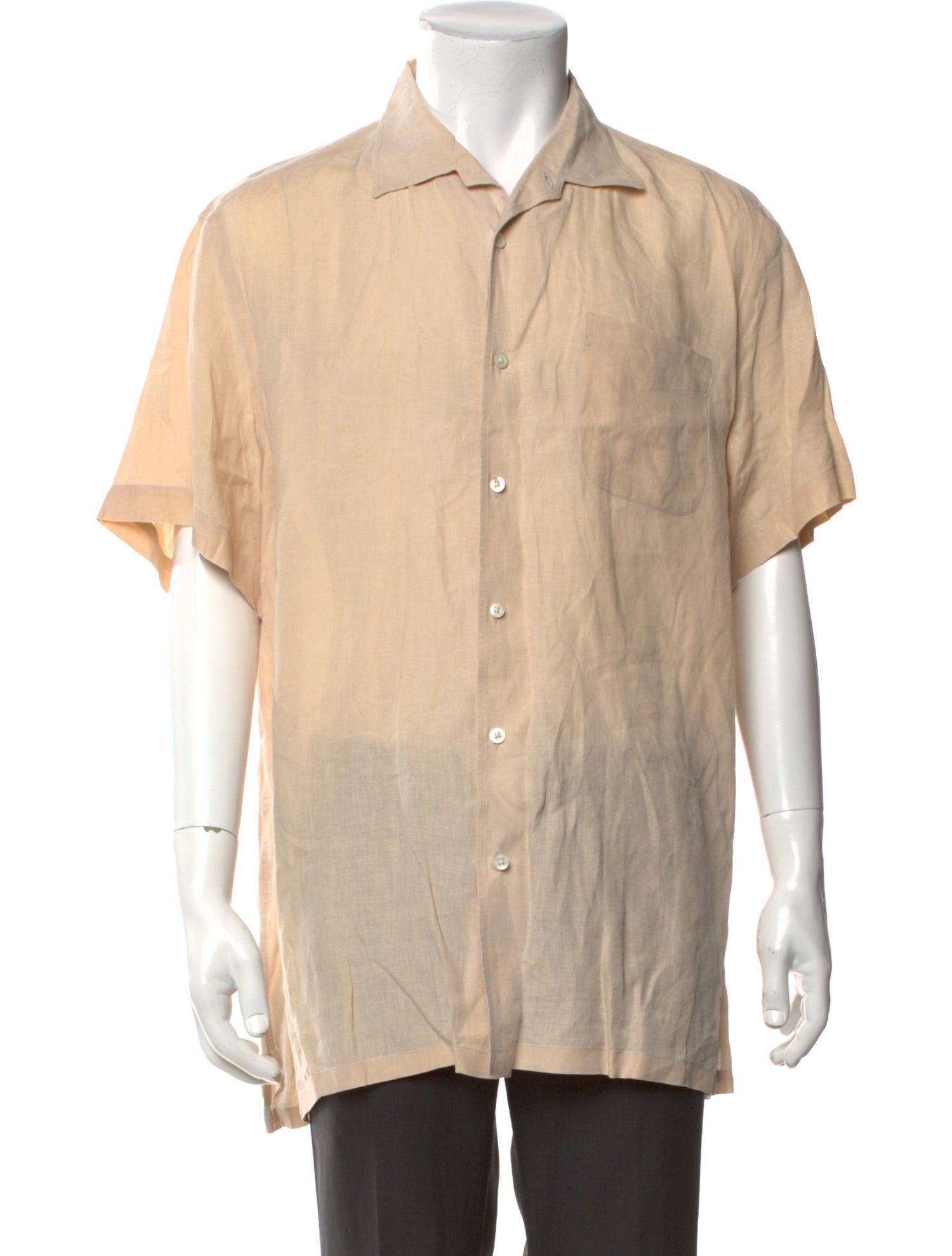 Ralph Lauren Purple Label Linen Short Sleeve Shirt