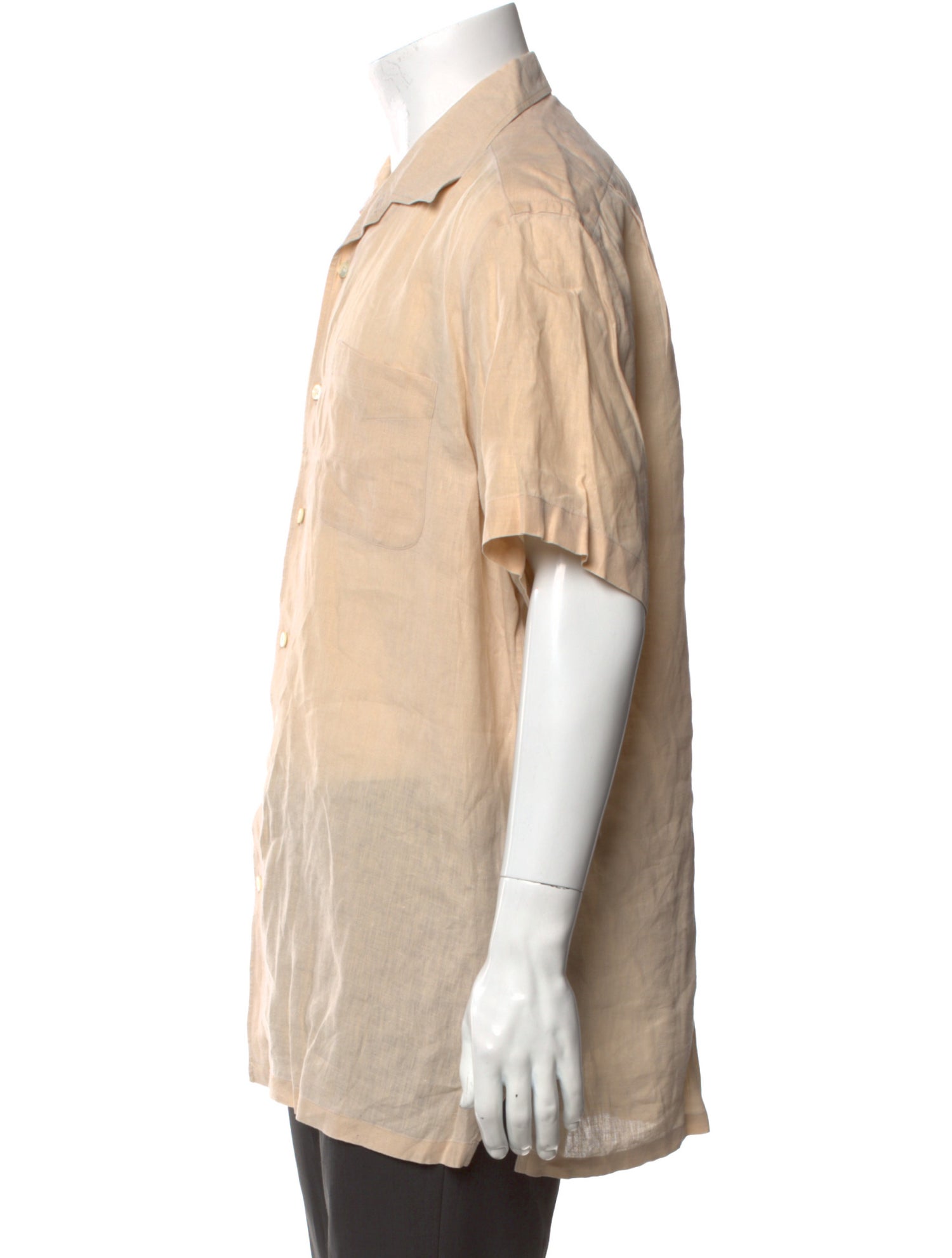 Ralph Lauren Purple Label Linen Short Sleeve Shirt